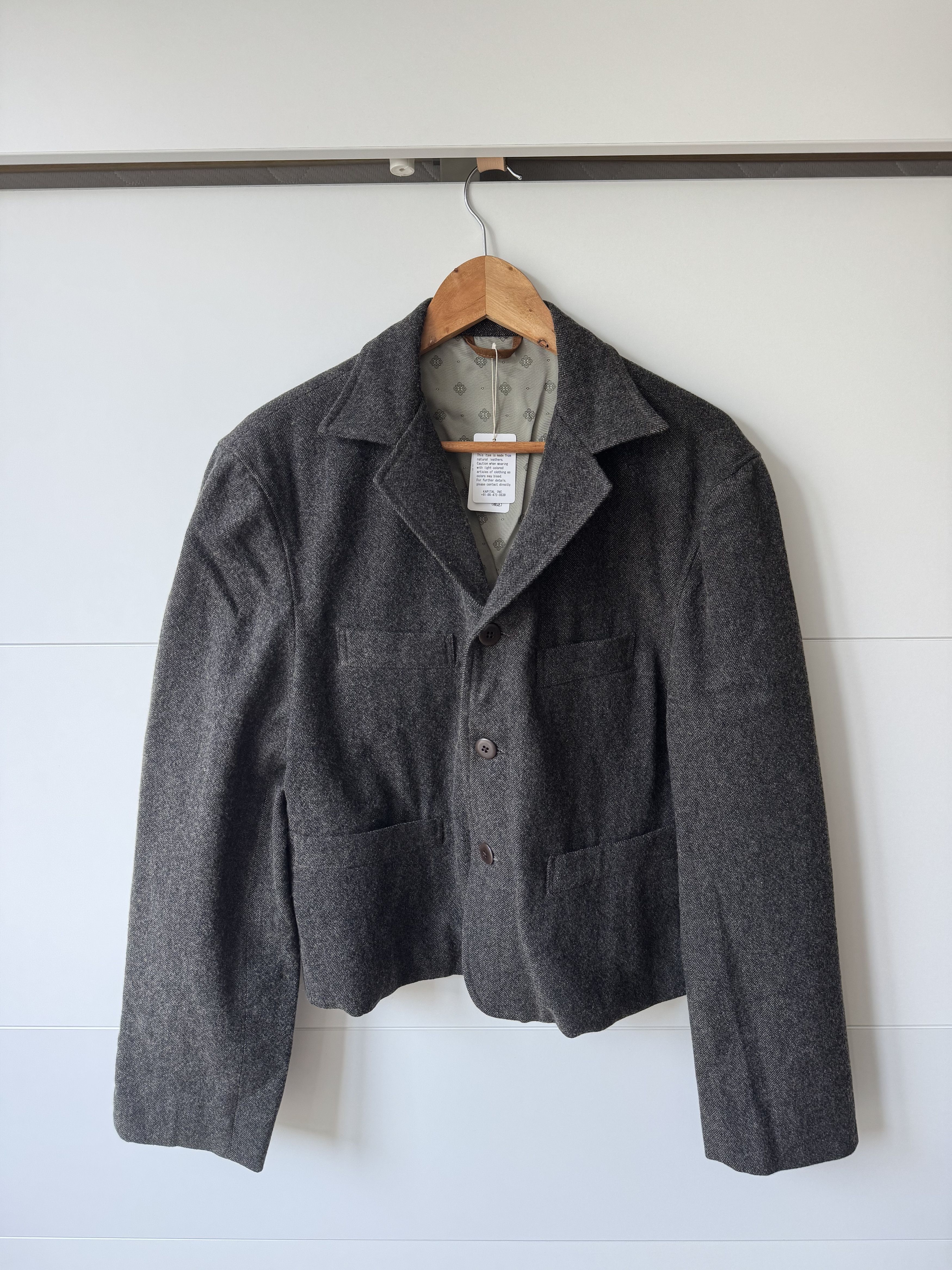 Kapital [3] Twill Aged Wool Baba Sawyer Jacket in Charcoal Size US L / EU 52-54 / 3 - 1 Thumbnail