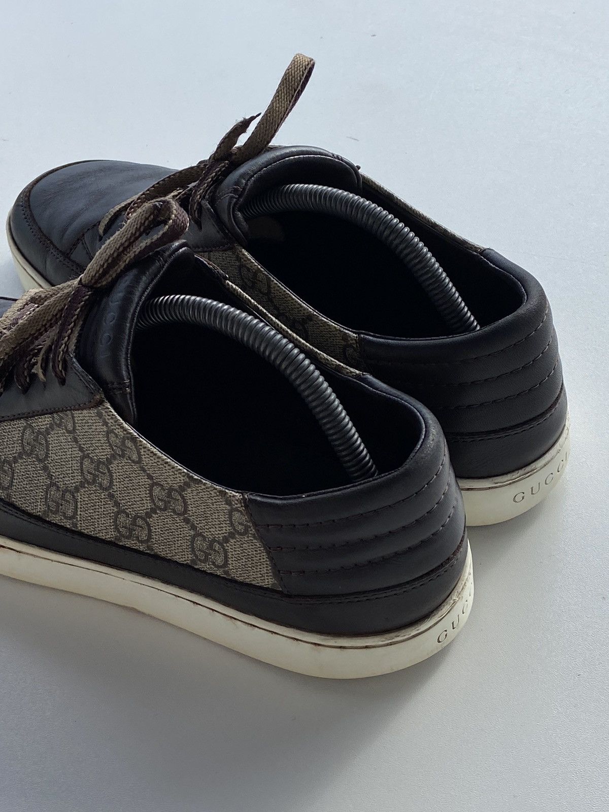 Gucci Gucci Sneakers Low Top Monogram GG Brown Leather US8 EUR-41 Size US 8 / EU 41 - 19 Thumbnail