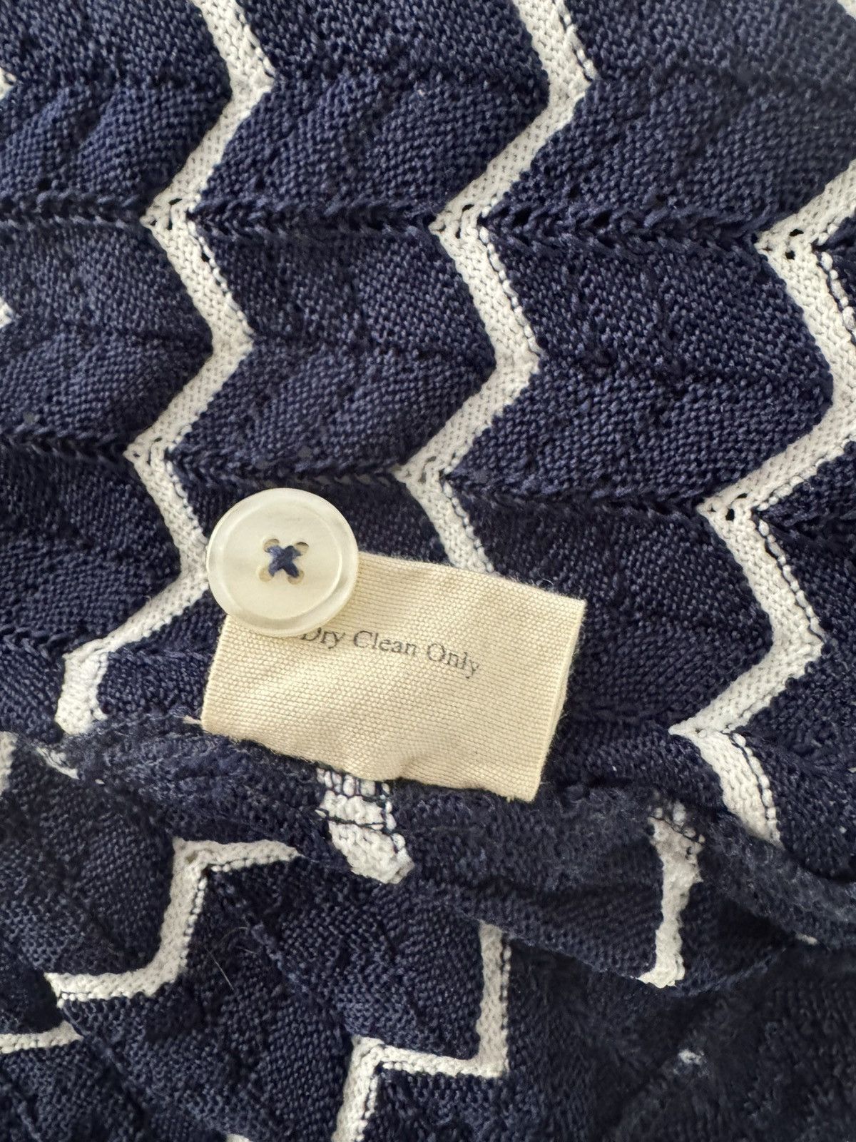 Bode Bode Zig Zag LS Shirt Blue / White (Medium) Size US M / EU 48-50 / 2 - 6 Thumbnail
