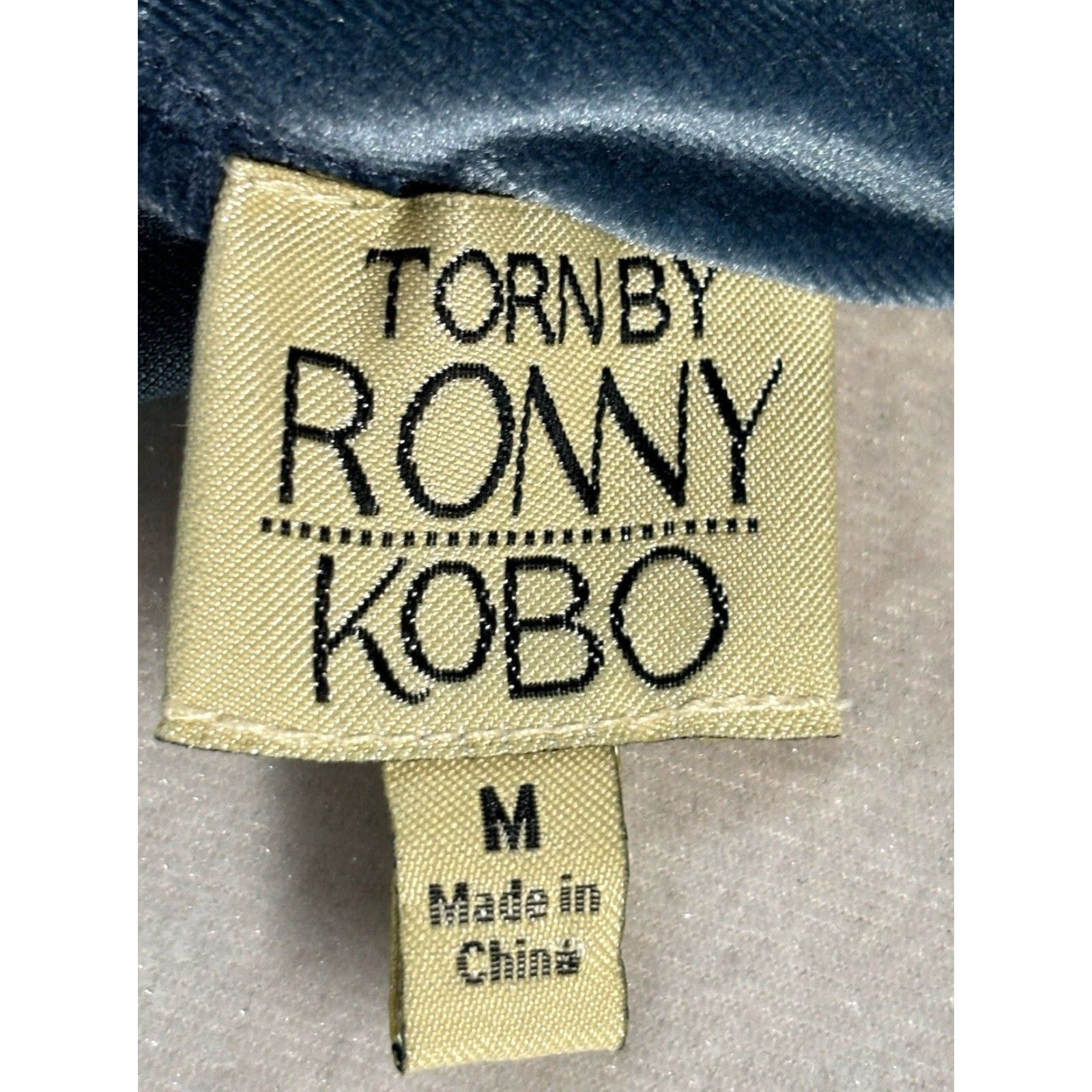 Velour Torn By Robby Kobo Velour Shirt Top Women's Medium Blue Sleeveless Peplum Size M / US 6-8 / IT 42-44 - 6 Thumbnail