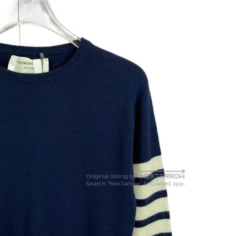 Thom Browne Thom Browne Blue Cashmere Sweater for Women . Size M / US 6-8 / IT 42-44 - 3 Thumbnail