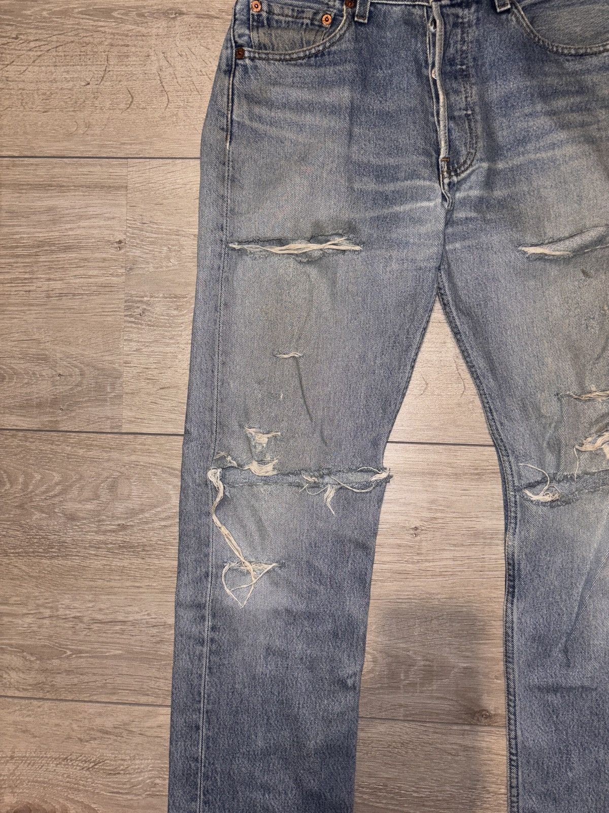 Levi's × Levi's Vintage Clothing Vintage Levi’s 501 Wash Distressed Denim Size US 29 - 4 Thumbnail