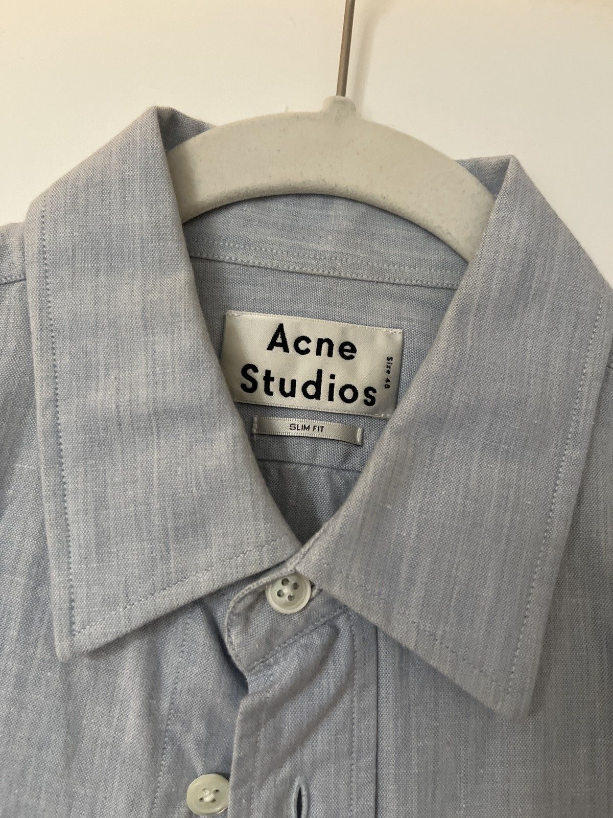 Acne Studios Acne studios Light Blue short sleeve button up Size US M / EU 48-50 / 2 - 2 Thumbnail