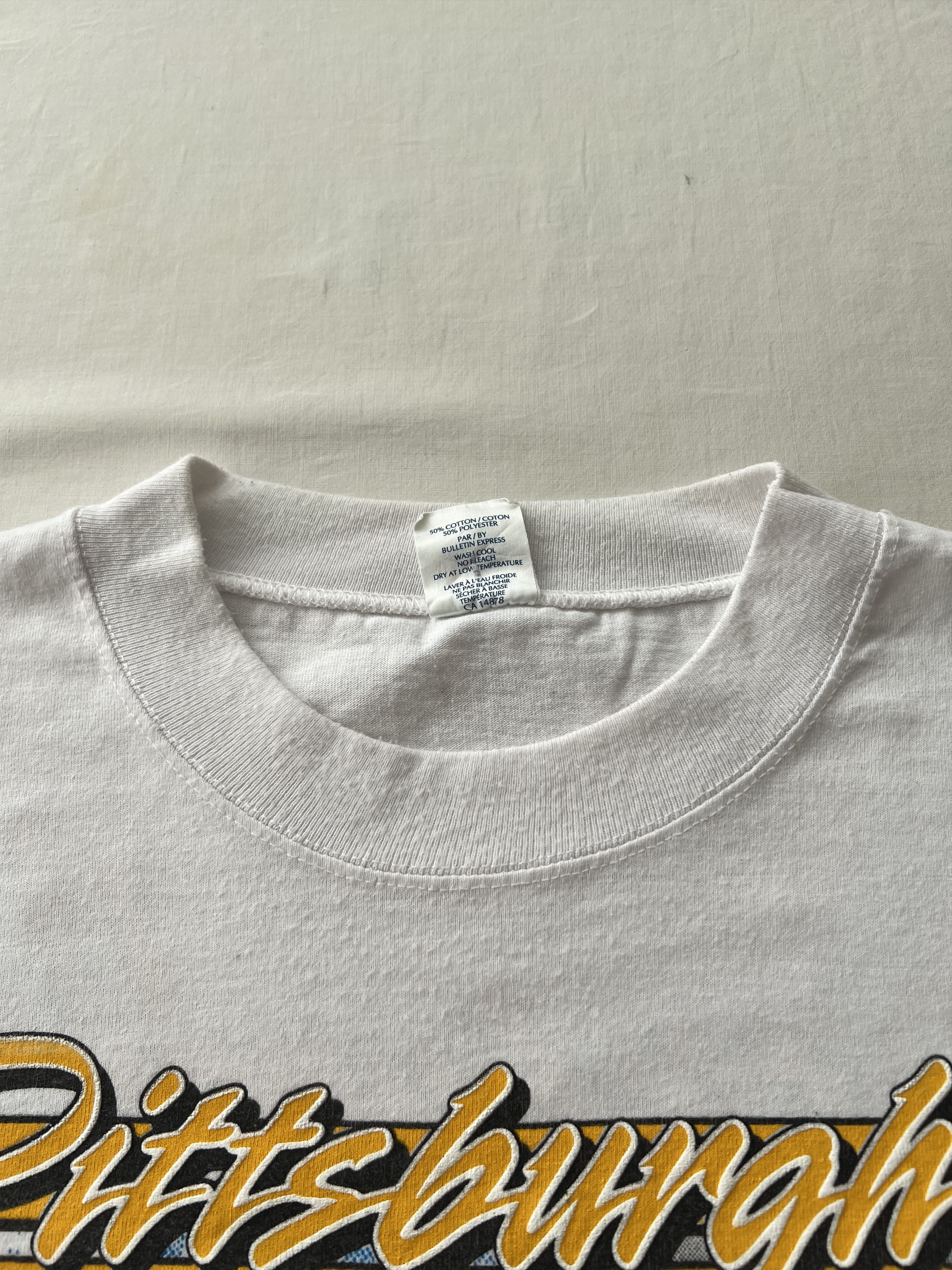 NHL Vintage 1992 Pittsburgh Penguins NHL Hockey White T-shirt Size US XL / EU 56 / 4 - 12 Thumbnail