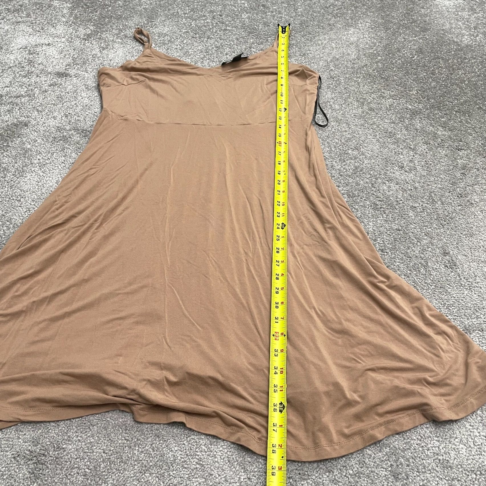 Forever 21 Forever 21 + A-Line Tank Dress Womens 0X Solid Brown Midi Sleeveless V-Neck Knit Stretch Casual Size XL / US 12-14 / IT 48-50 - 6 Thumbnail