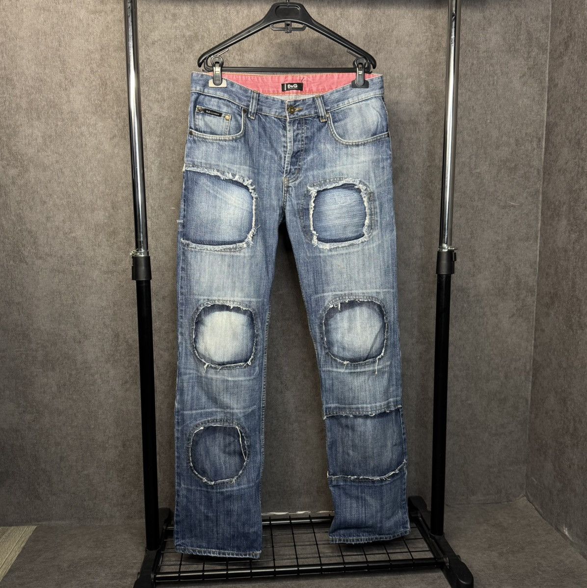 Dolce & Gabbana Vintage Dolce Gabbana patchwork jeans DG denim pants Size US 33 - 2 Thumbnail