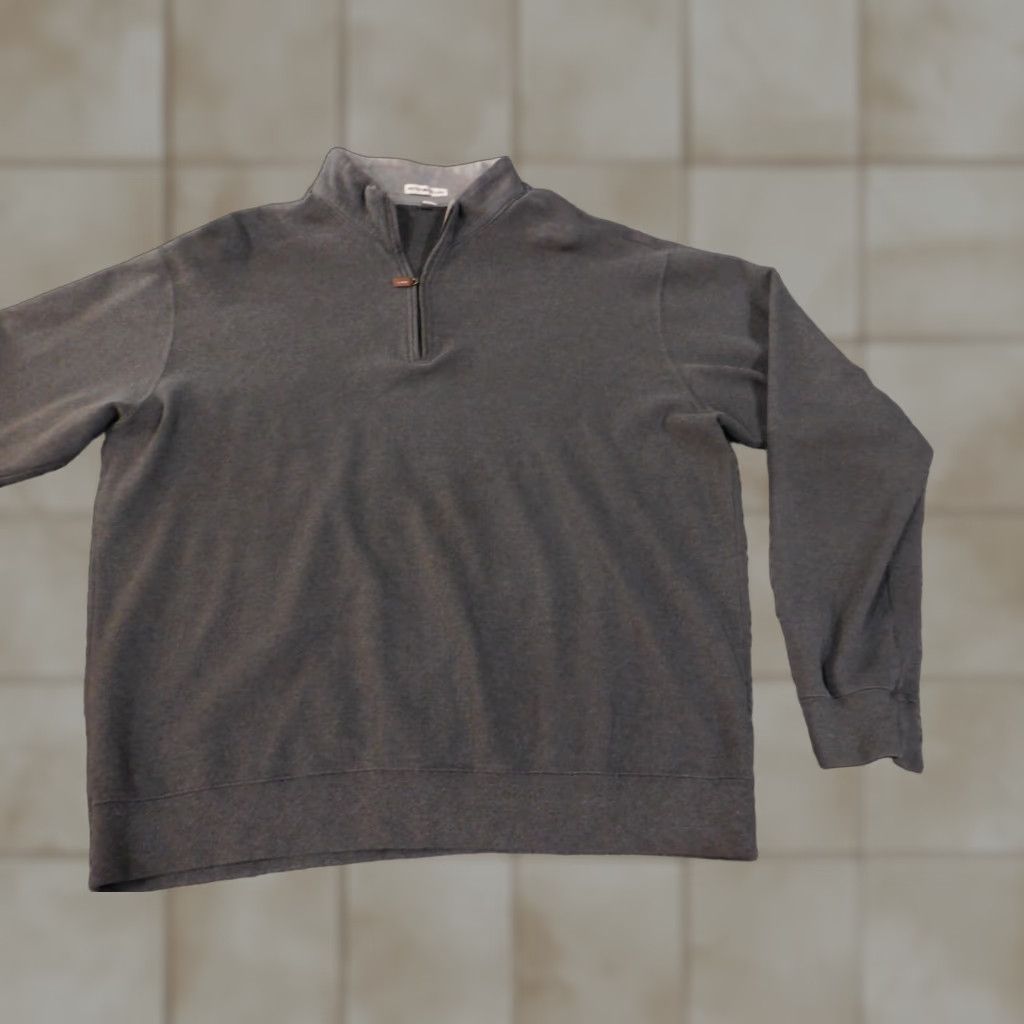 Peter Millar peter millar Quarter Zip XXL Sweater Gray Mens Pullover Golf Classic Cotton Size US XXL / EU 58 / 5 - 1 Thumbnail