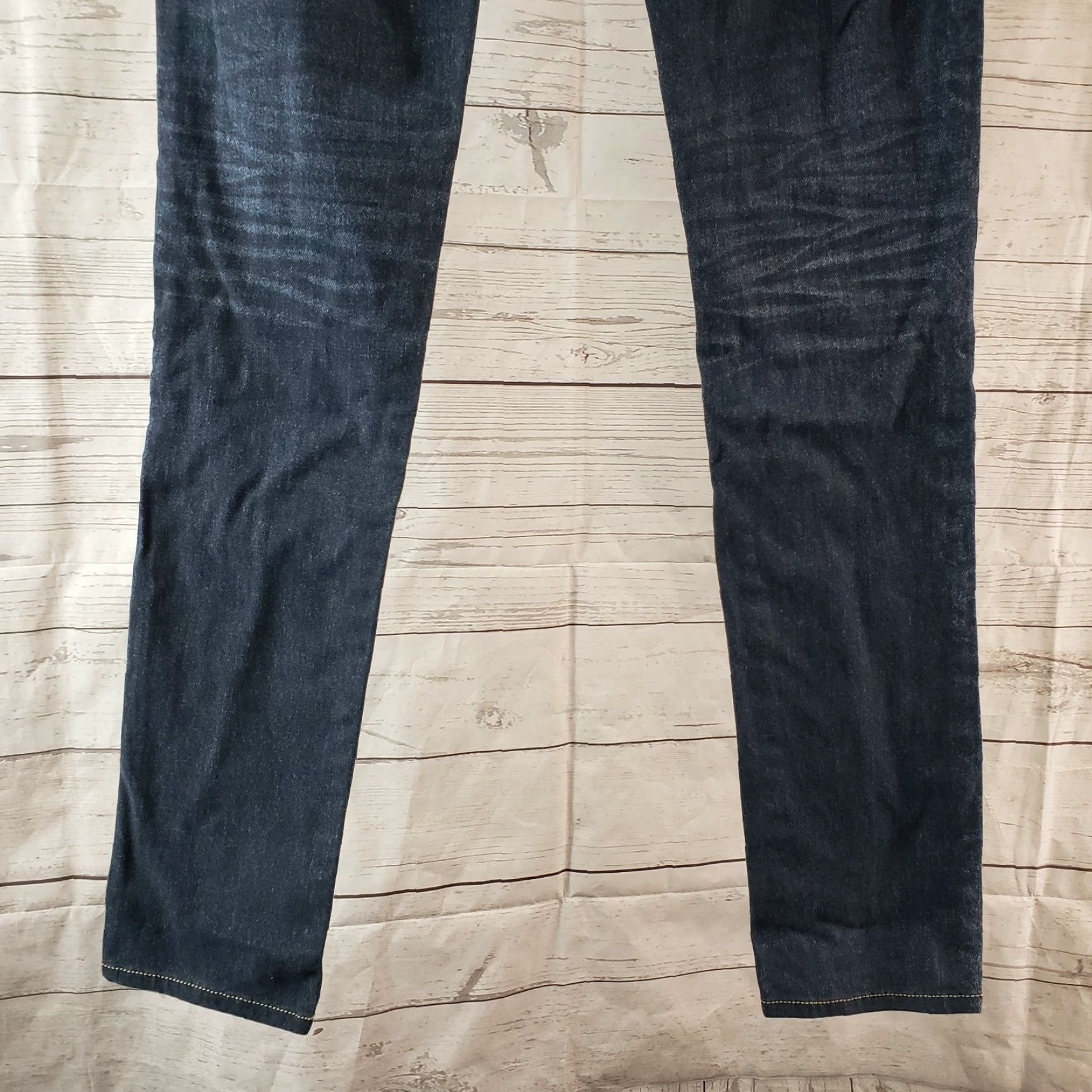 Denime AG Adriano Goldschmied Womens Digital Luxe Denim Stilt Cigarette Leg Jeans Sz 25 Blue Skinny Casual Retro 90s Womens Jeans Size 42" / US 20 - 4 Thumbnail