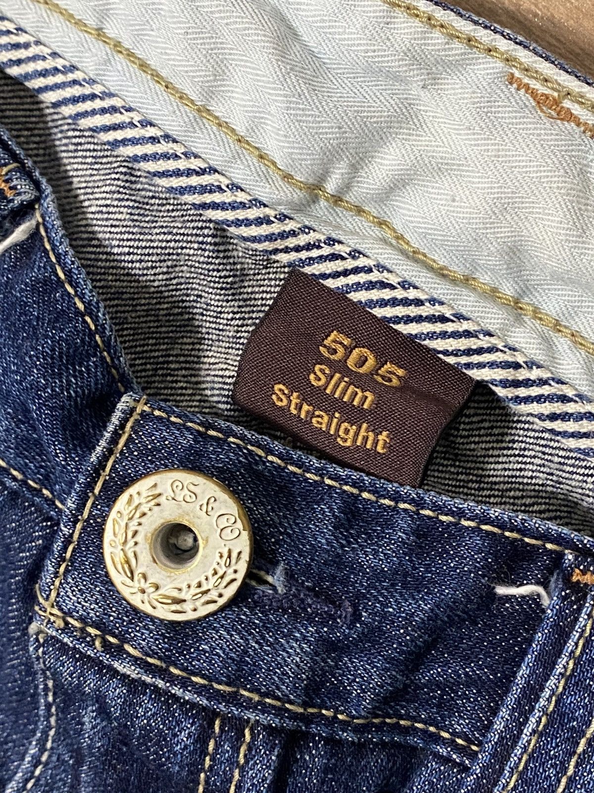 Levi's Levi’s Asian Tag 505 Slim Straight Distressed denim Jeans 34 Size US 34 / EU 50 - 4 Thumbnail
