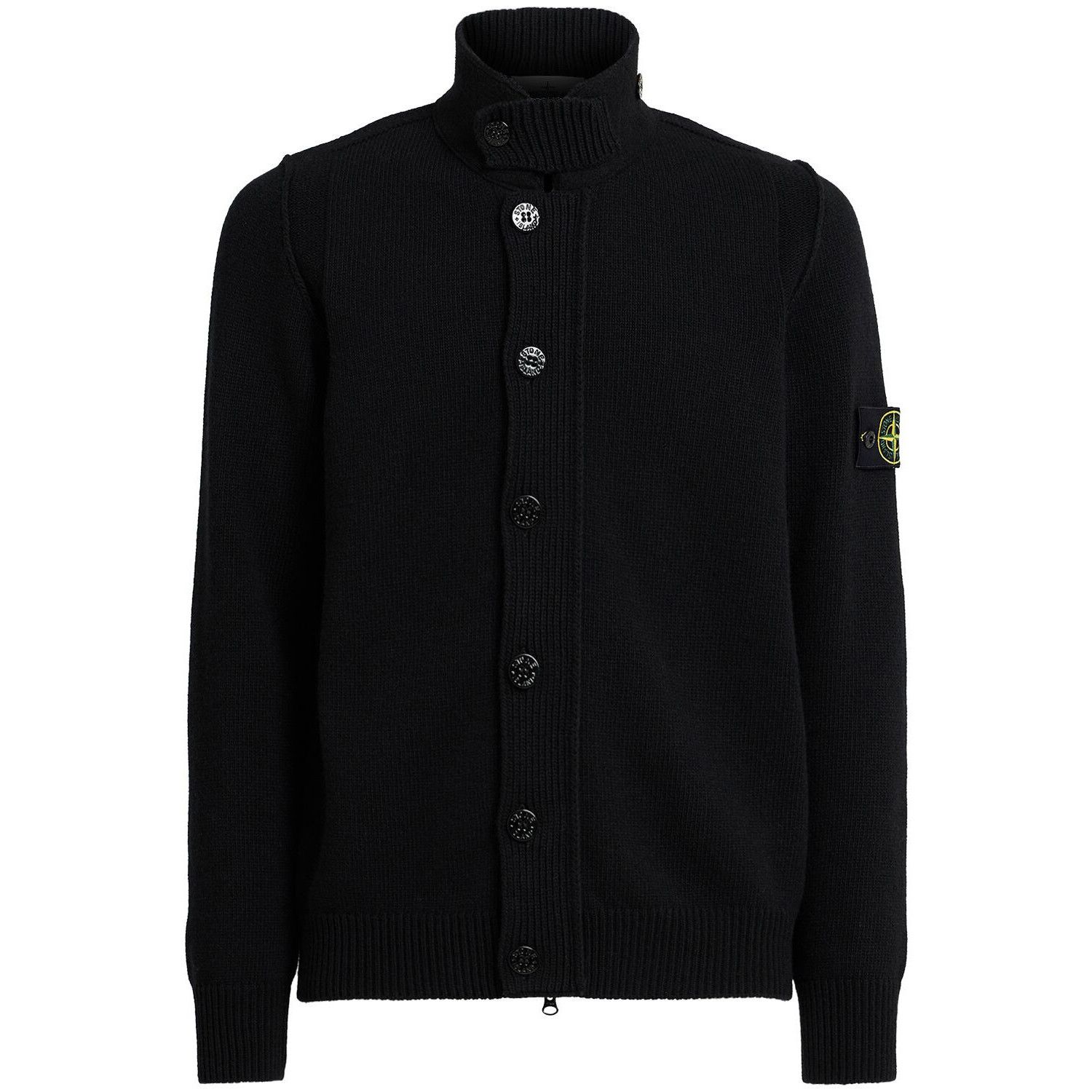 STONE ISLAND Black Wool Cardigan New & Authentic (Men's size