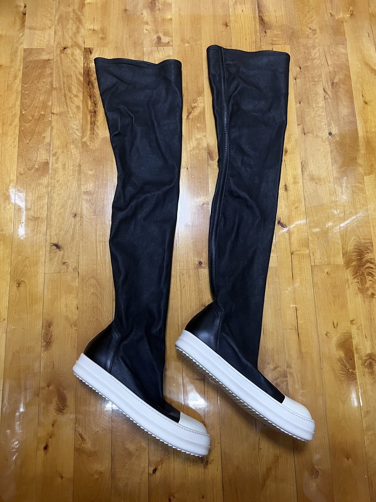 Rick Owens Rick owens mainline leather thigh high stocking sz39 Size US 9 / IT 39 - 4 Thumbnail