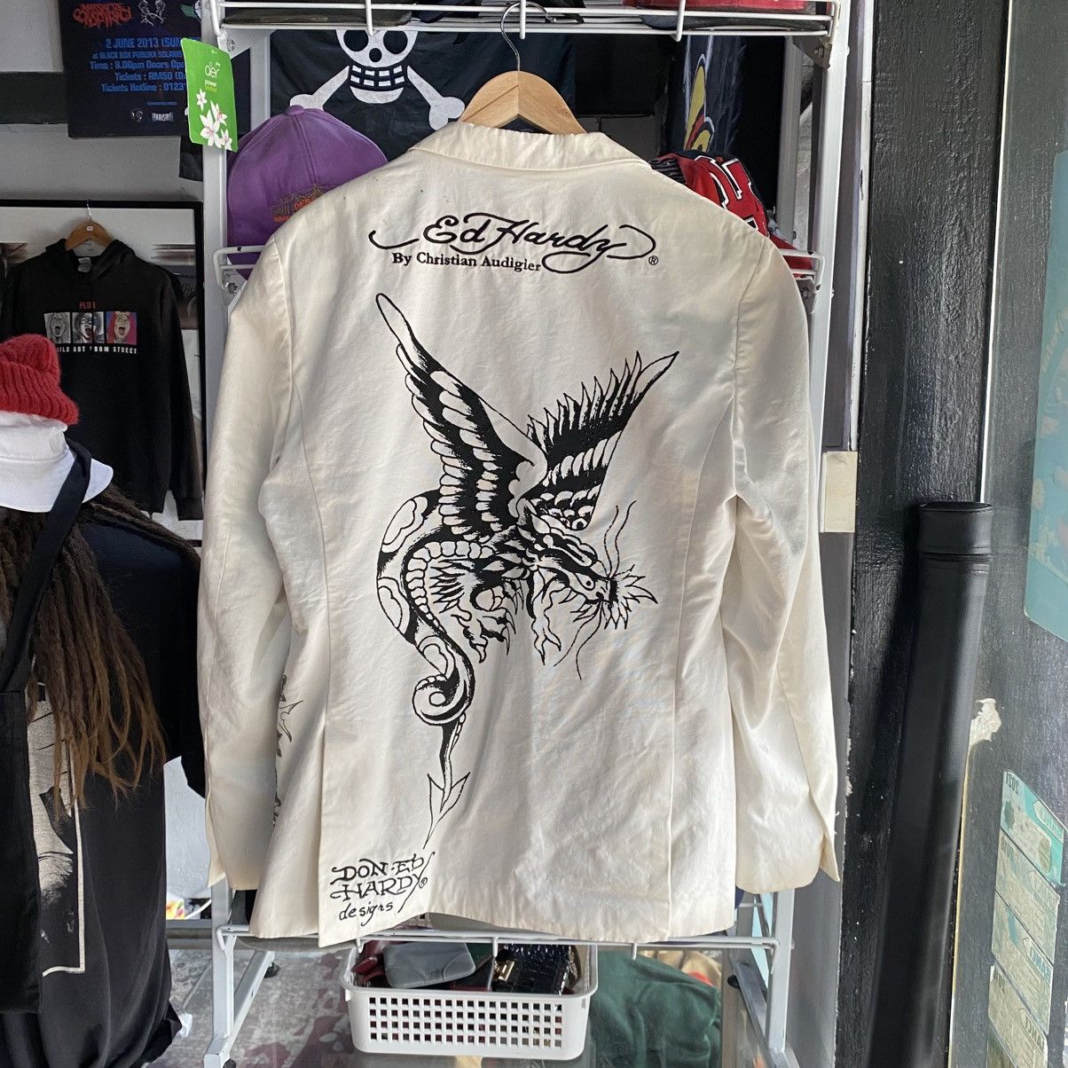 Christian Audigier × Ed Hardy Ed Hardy By Christian Audigier Blazer - Small Size 40S - 1 Thumbnail