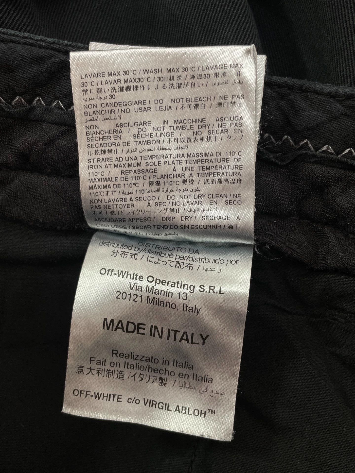 Off-White Off-White Embroidered Distressed Slogan Pants 31 Size US 31 - 6 Thumbnail