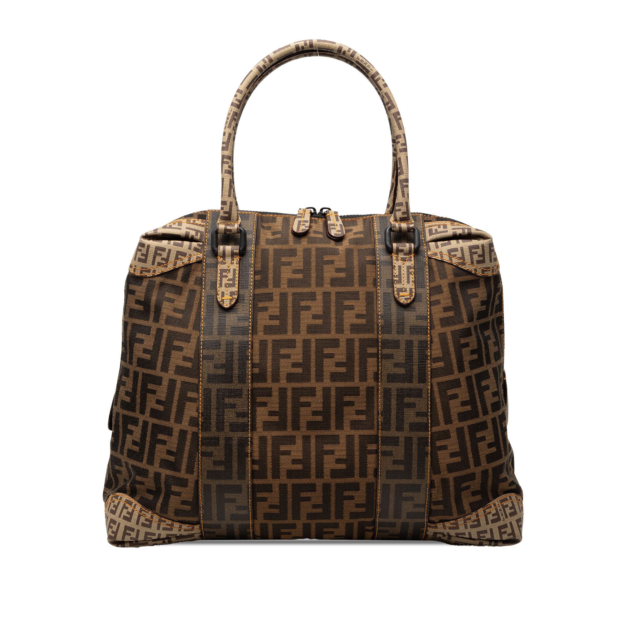 Fendi Fendi Large Zucca Canvas Mixed Media Tote Size ONE SIZE - 1 Thumbnail