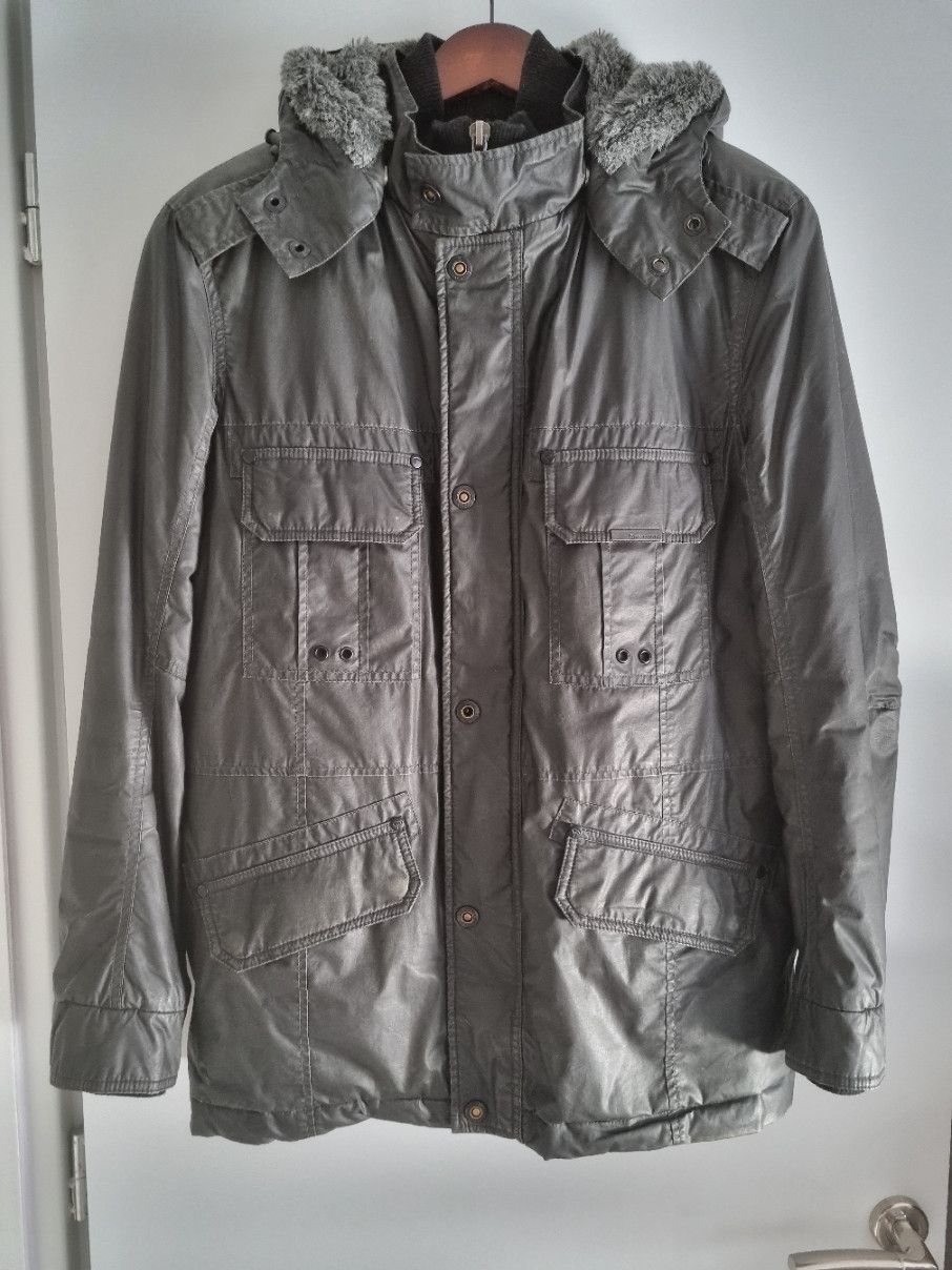Other Redskins Grey Coated Hooded Shearling Parka Size US M / EU 48-50 / 2 - 1 Thumbnail