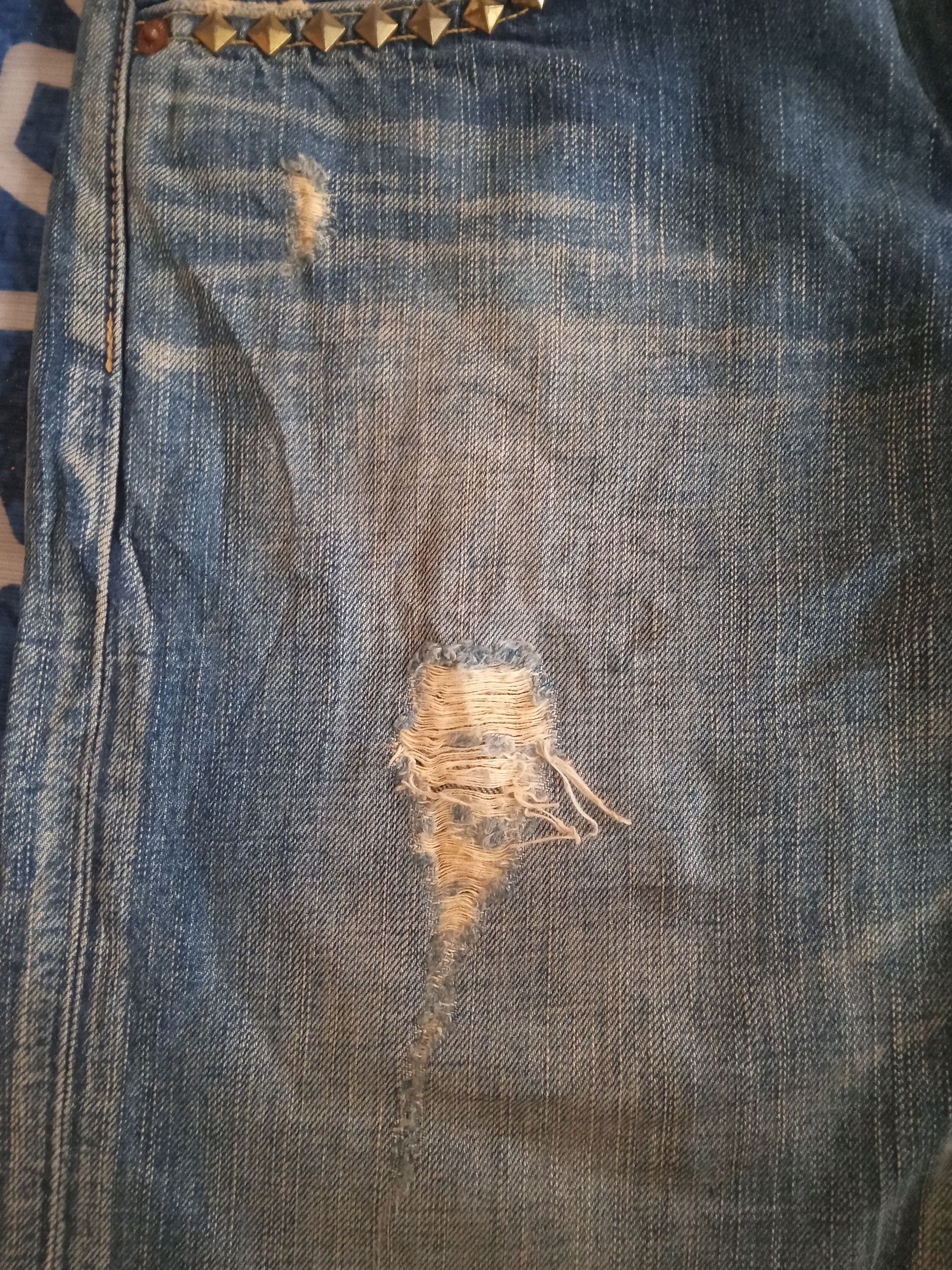 Edwin Edwin Studded and Skull Rare Design Distressed Jeans Size 30" / US 8 / IT 44 - 9 Thumbnail