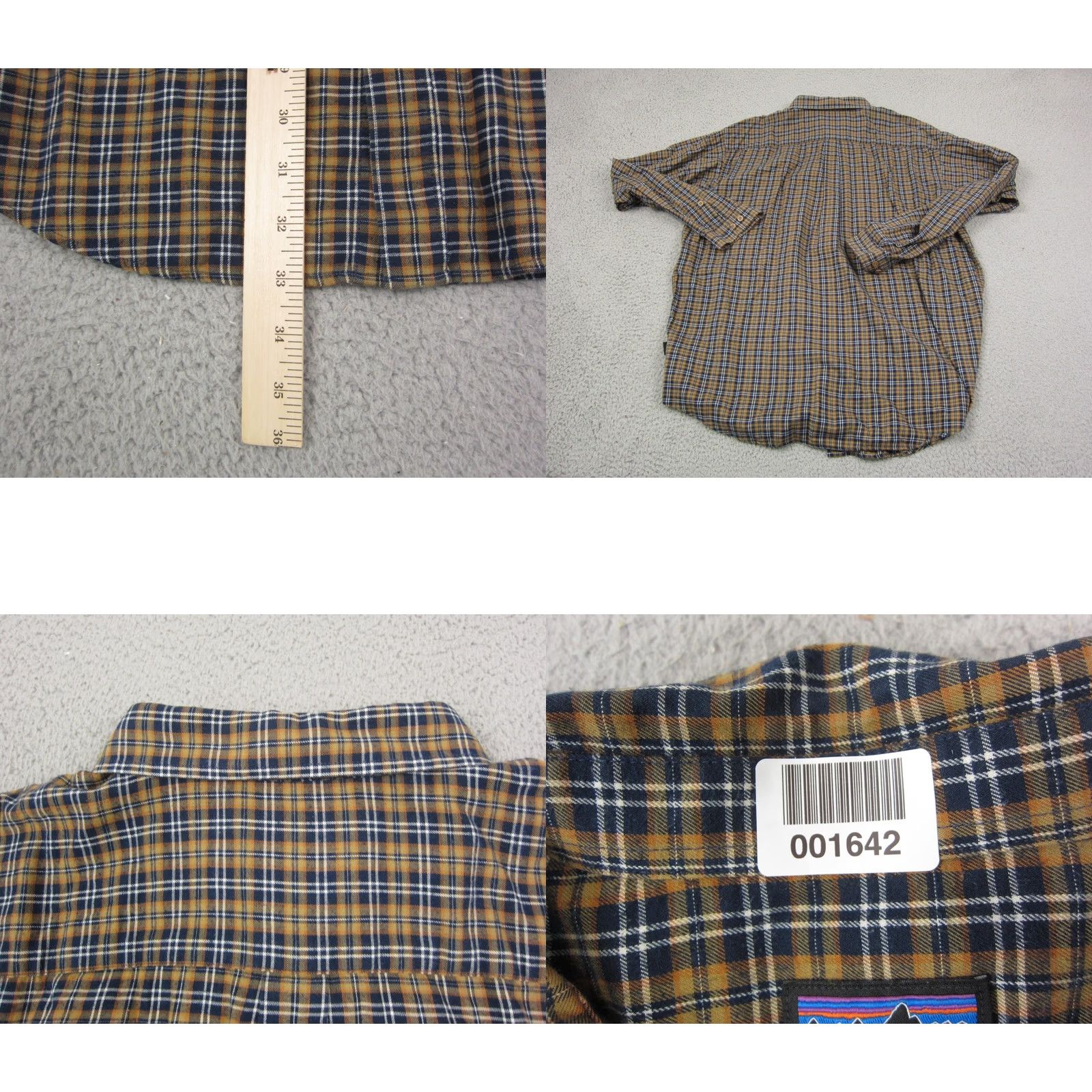 Patagonia Patagonia Shirt XL Blue Yellow Check Organic Cotton Mens Short Sleeve Button-Up Collared Size US XL / EU 56 / 4 - 8 Thumbnail