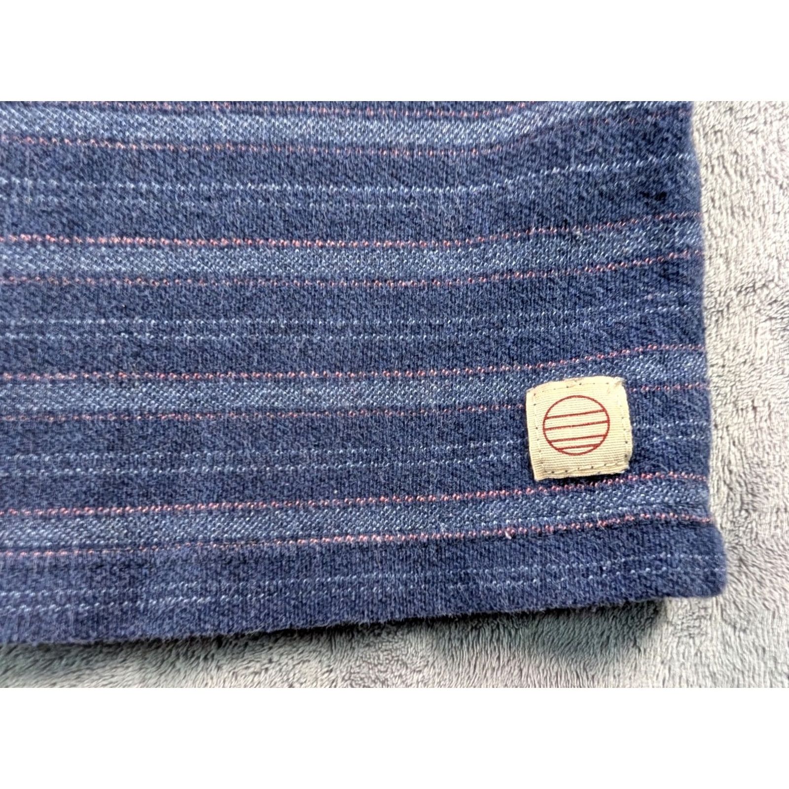 Marine Layer Marine Layer Men's Striped Pocket Tee Blue Size L Crew Neck Shirt Short Sleeve Size US L / EU 52-54 / 3 - 4 Thumbnail