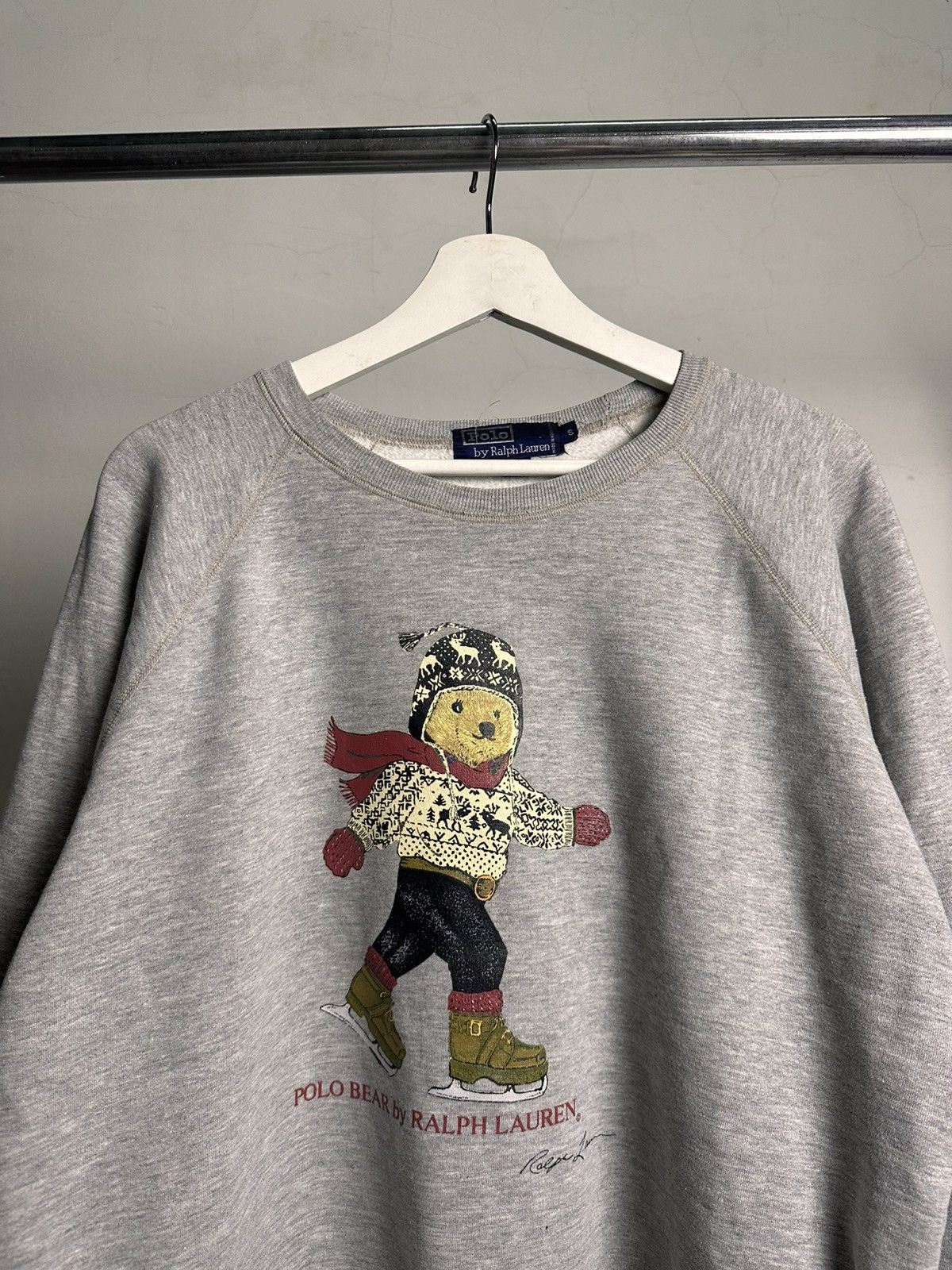 Polo Ralph Lauren 90’s Polo Bear by Ralph lauren Ice Skating iconic sweatshirt Size US M / EU 48-50 / 2 - 2 Thumbnail