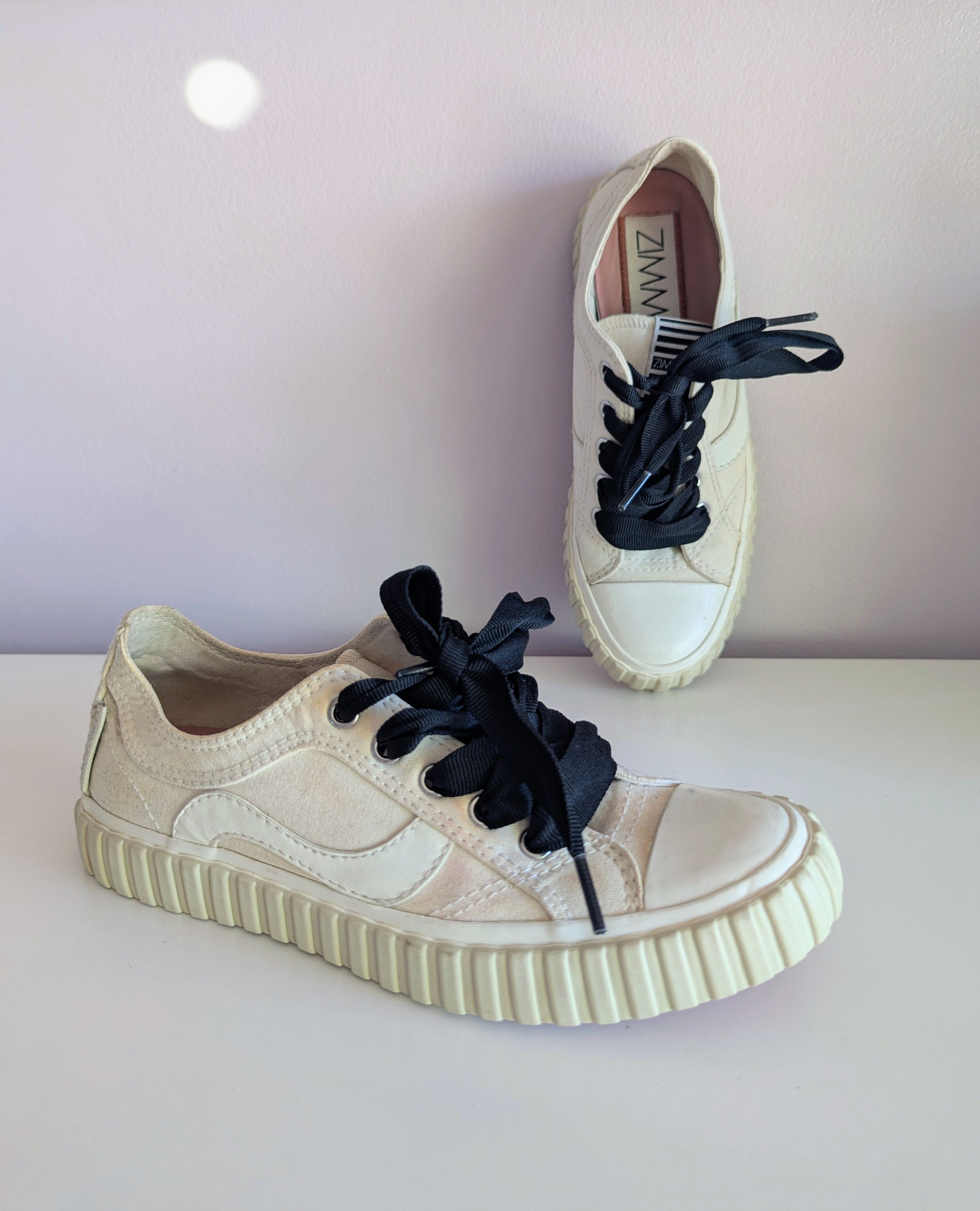 Zimmermann Zimmermann Canvas Ribbon Sneakers Cream Black 37 US 6.5 Size US 7 / IT 37 - 7 Thumbnail