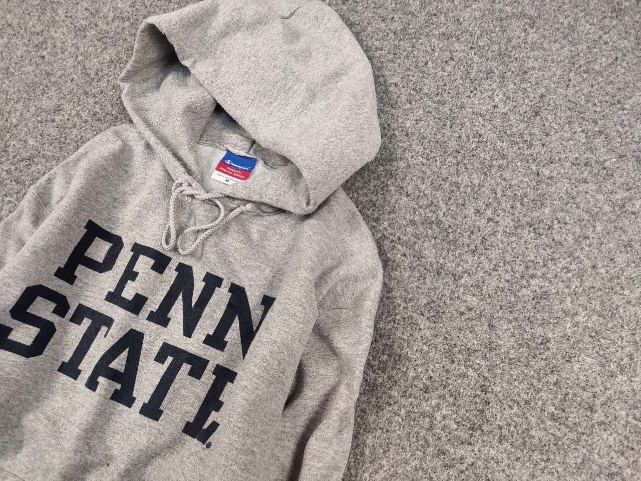 Champion Vintage 90's Champion Penn State Logo Gray Blank Hoodie Size US M / EU 48-50 / 2 - 4 Thumbnail