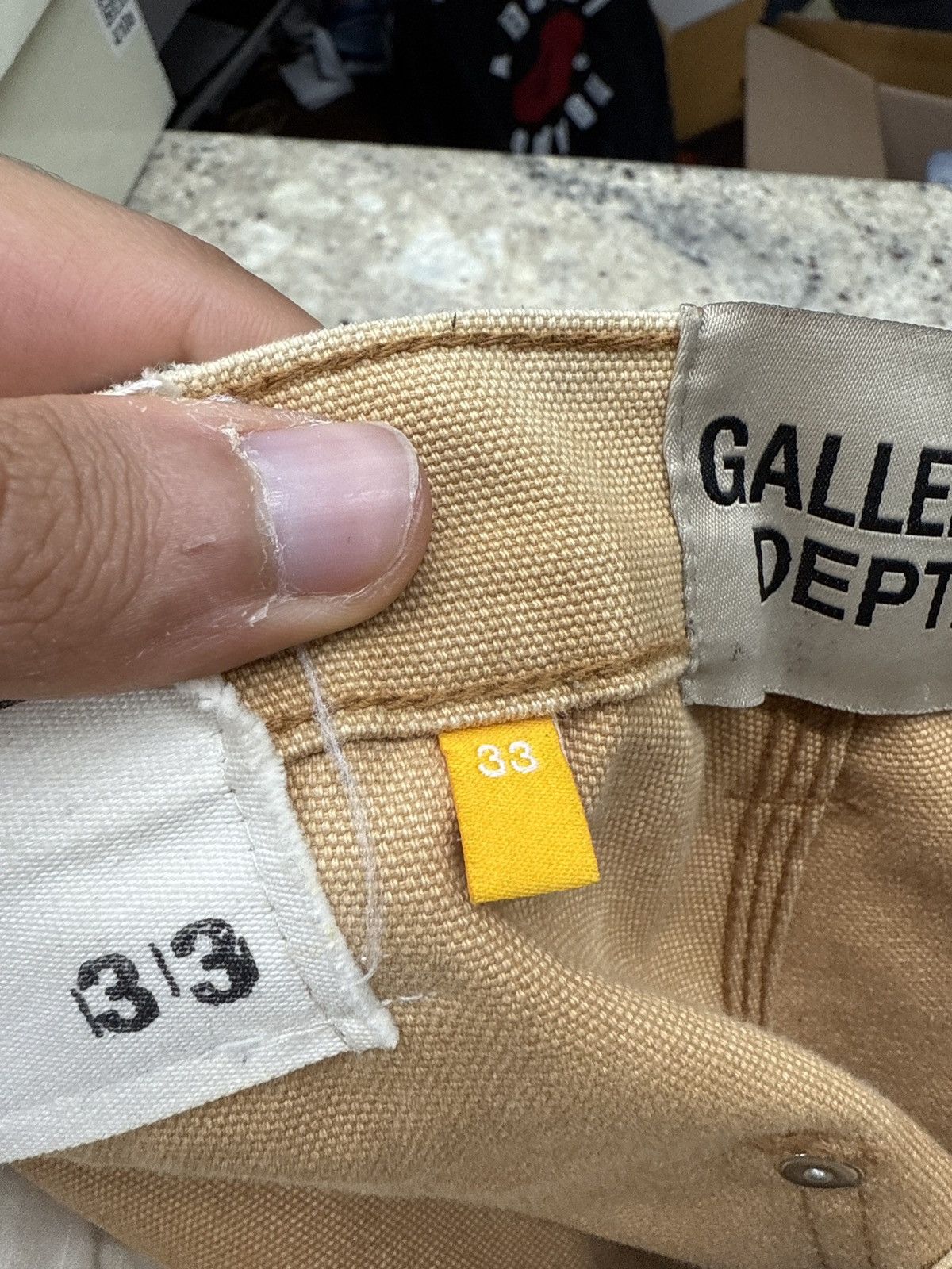 Gallery Dept. Gallery Dept Beige Carpenters Pants Size US 33 - 11 Thumbnail