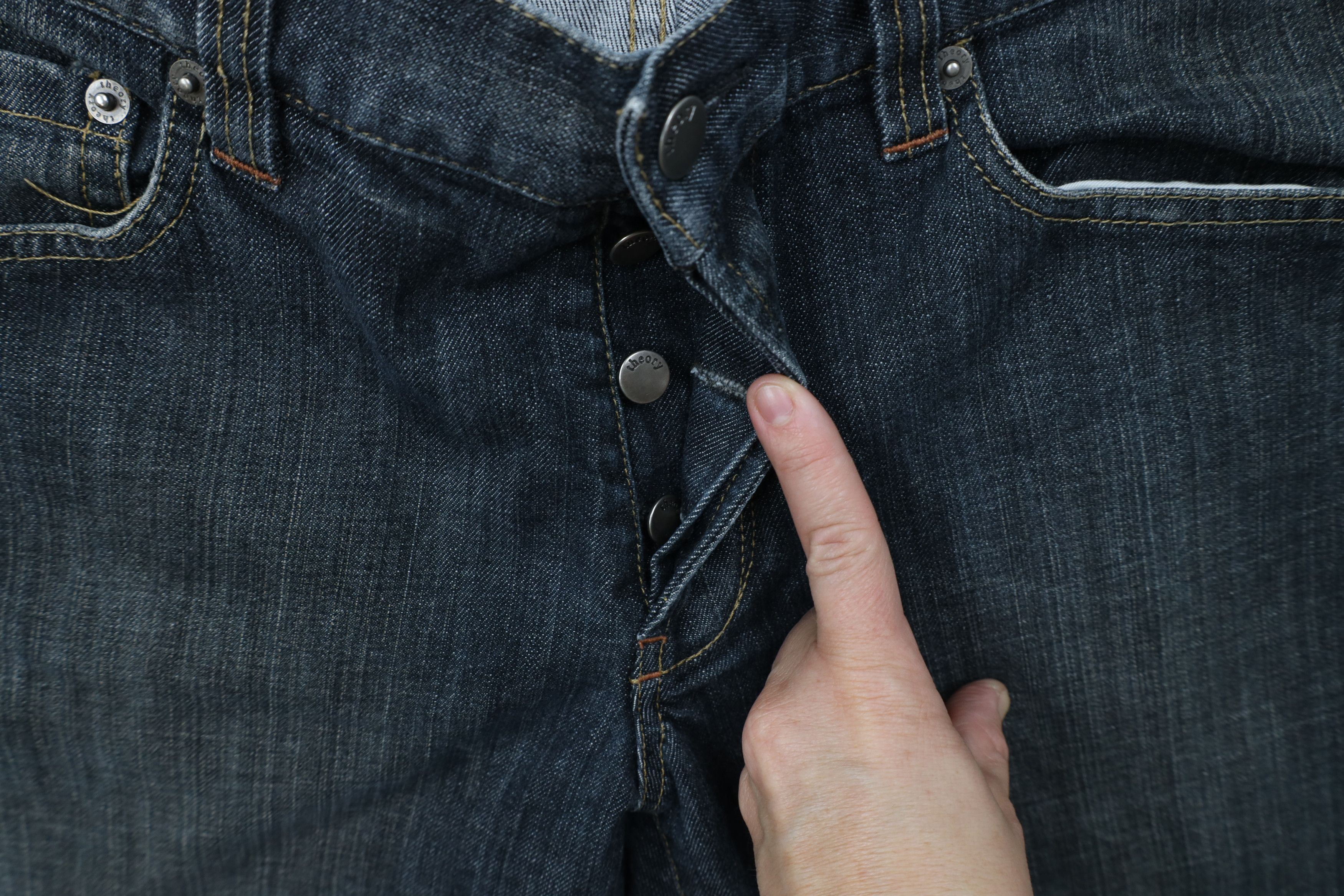 Theory Theory Button Fly Slim Jim Wide Leg Denim Jeans Pants Blue Size US 32 / EU 48 - 5 Thumbnail