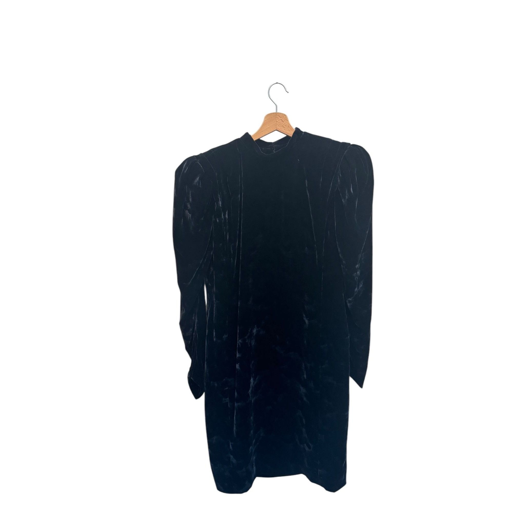 Yves Saint Laurent Vintage Black Velvet Dress Size M / US 6-8 / IT 42-44 - 2 Thumbnail