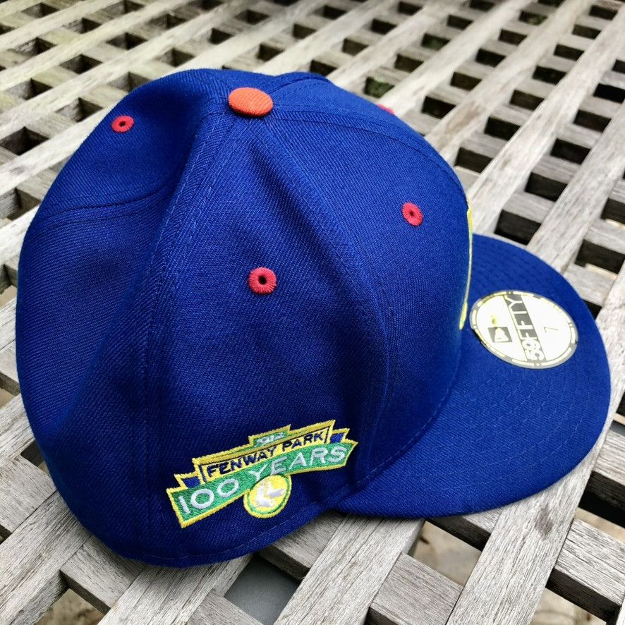 New Era Boston Red Sox ROYGBIV 100 Patch Purple UV 59FIFTY Hat 7 5/8 Size ONE SIZE - 3 Thumbnail