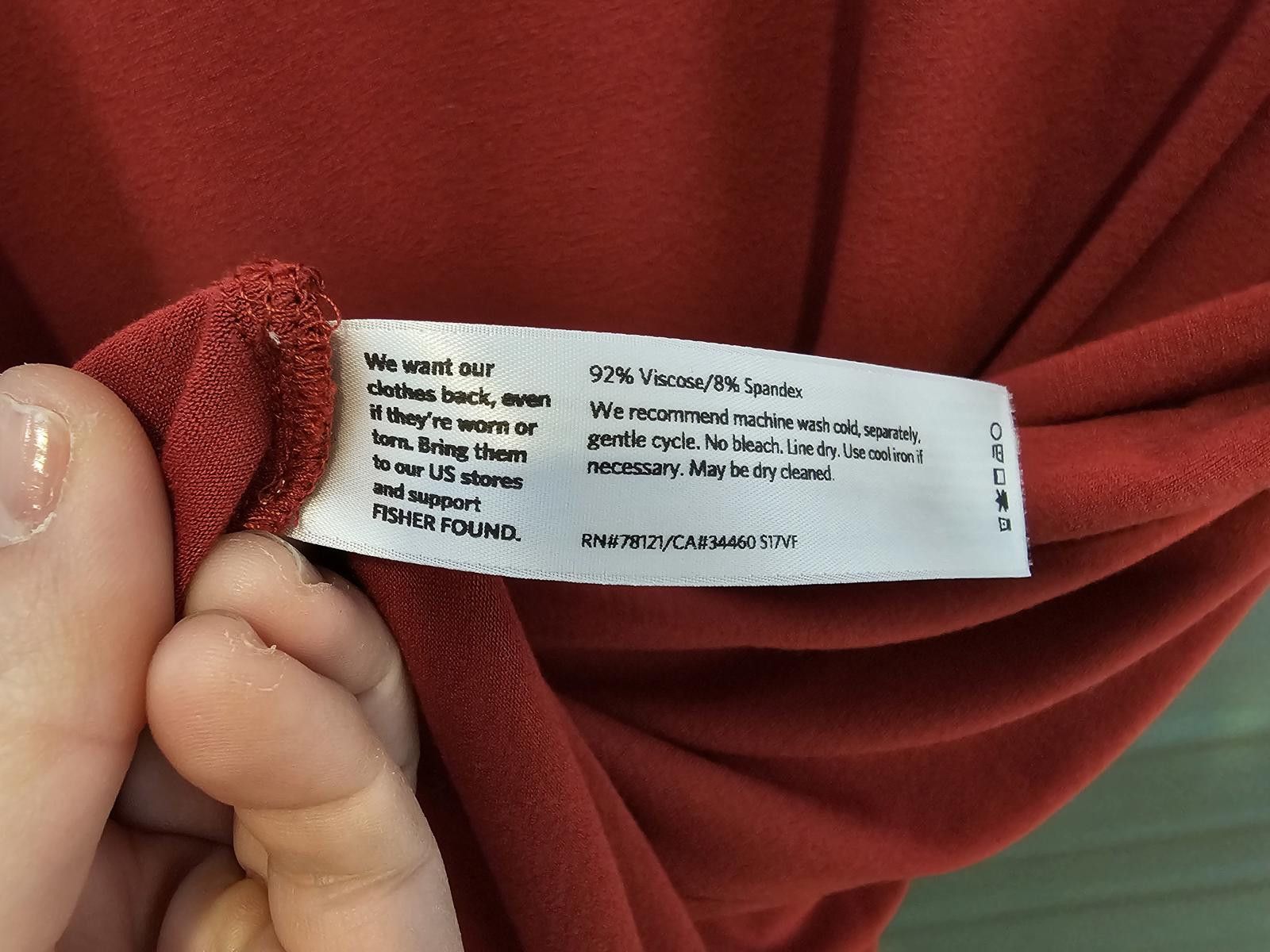 Eileen Fisher Eileen Fisher Dress Red Womens Size L Viscose Size L / US 10 / IT 46 - 4 Thumbnail