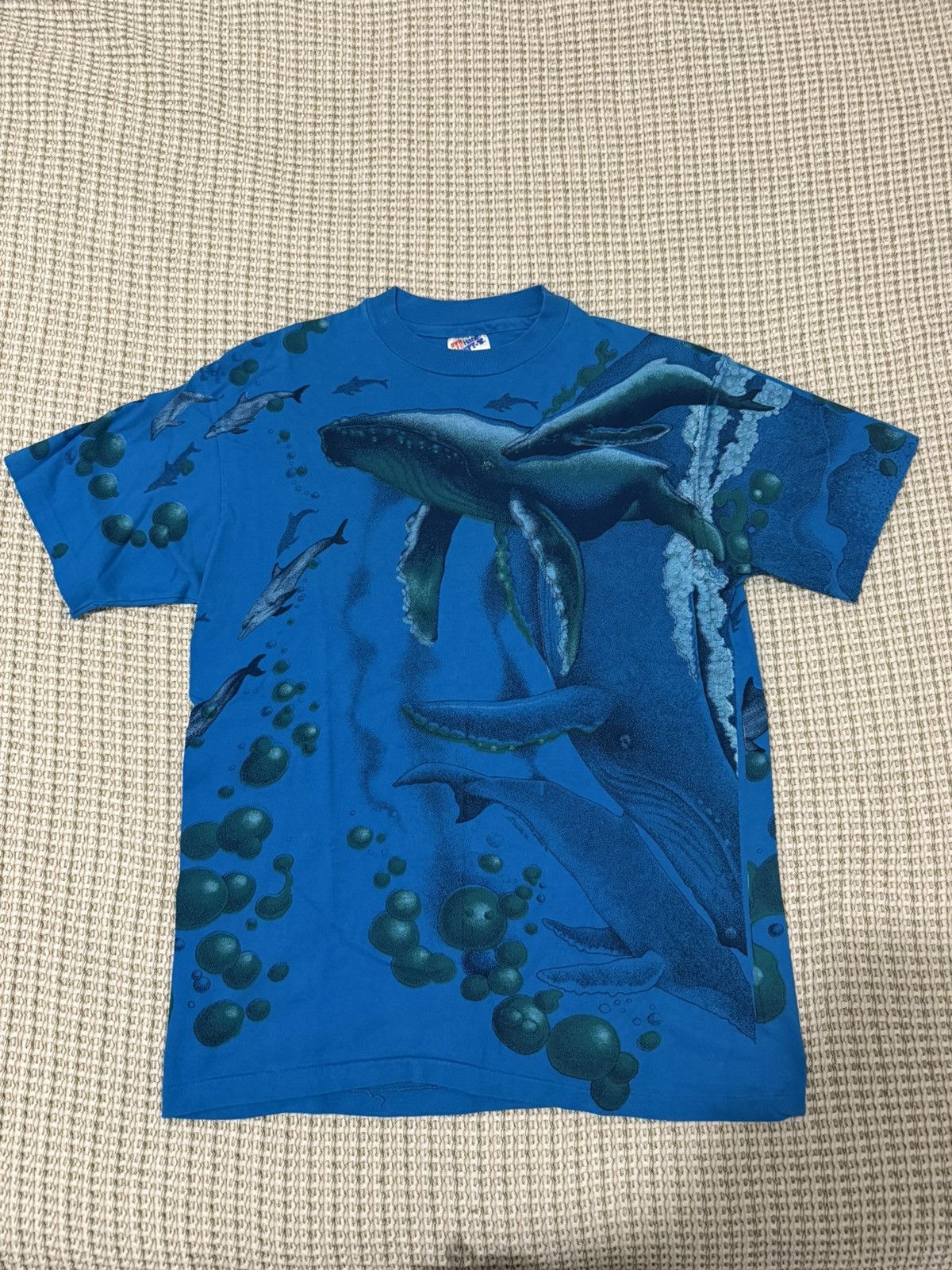 Hanes Hanes Beefy-T Pre Shrunk Whale/Ocean All Around Print Size US M / EU 48-50 / 2 - 1 Thumbnail