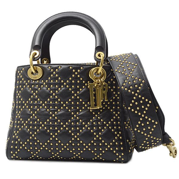 Dior Dior Christian Dior Lady Dior Cannage Handbag Black Leather Handbag 74093 in Great Condition Size ONE SIZE - 1 Thumbnail