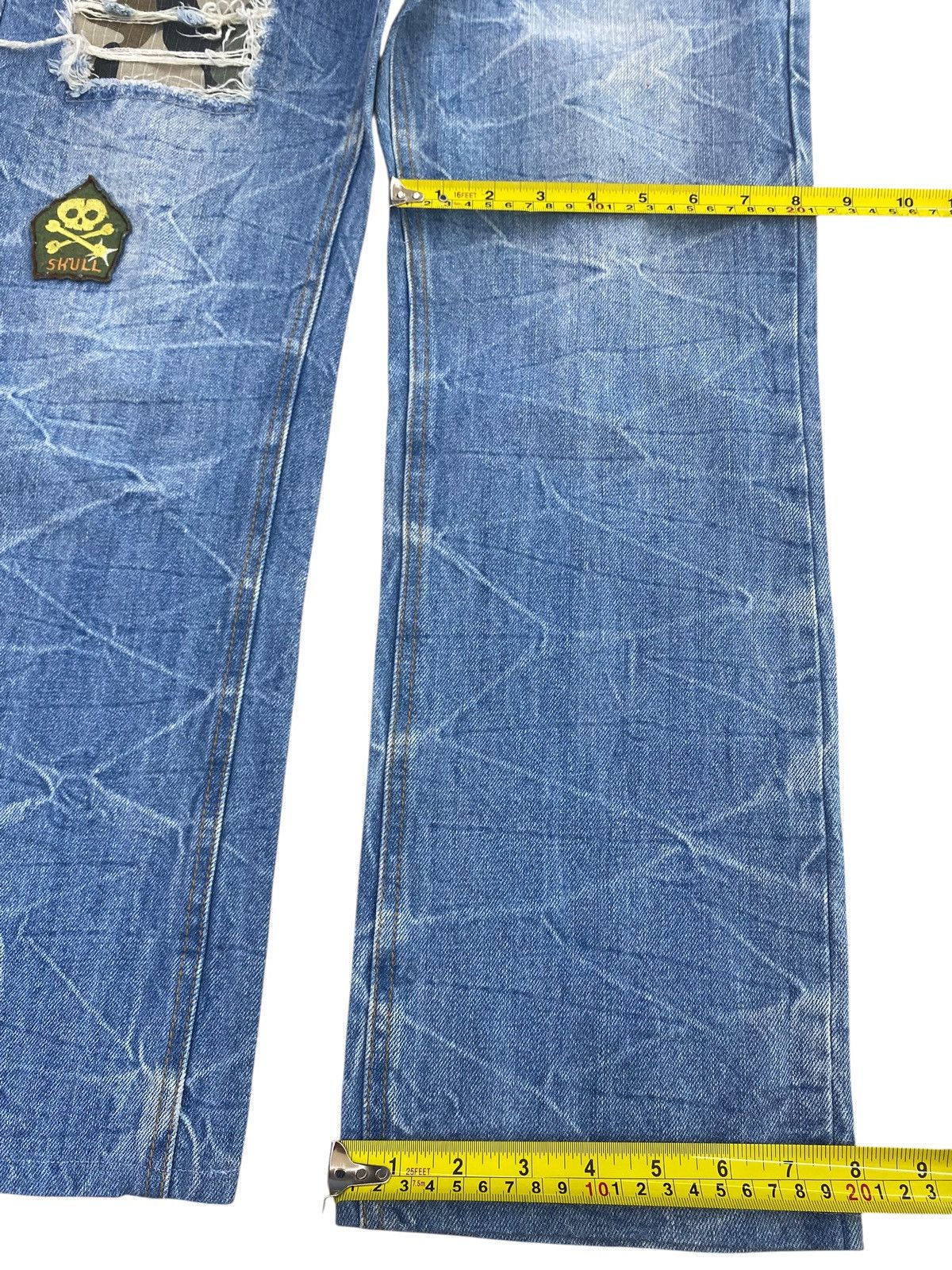 Japanese Brand Japanese Brand Patchwork Distressed Style Loose Jeans Size US 31 - 8 Thumbnail