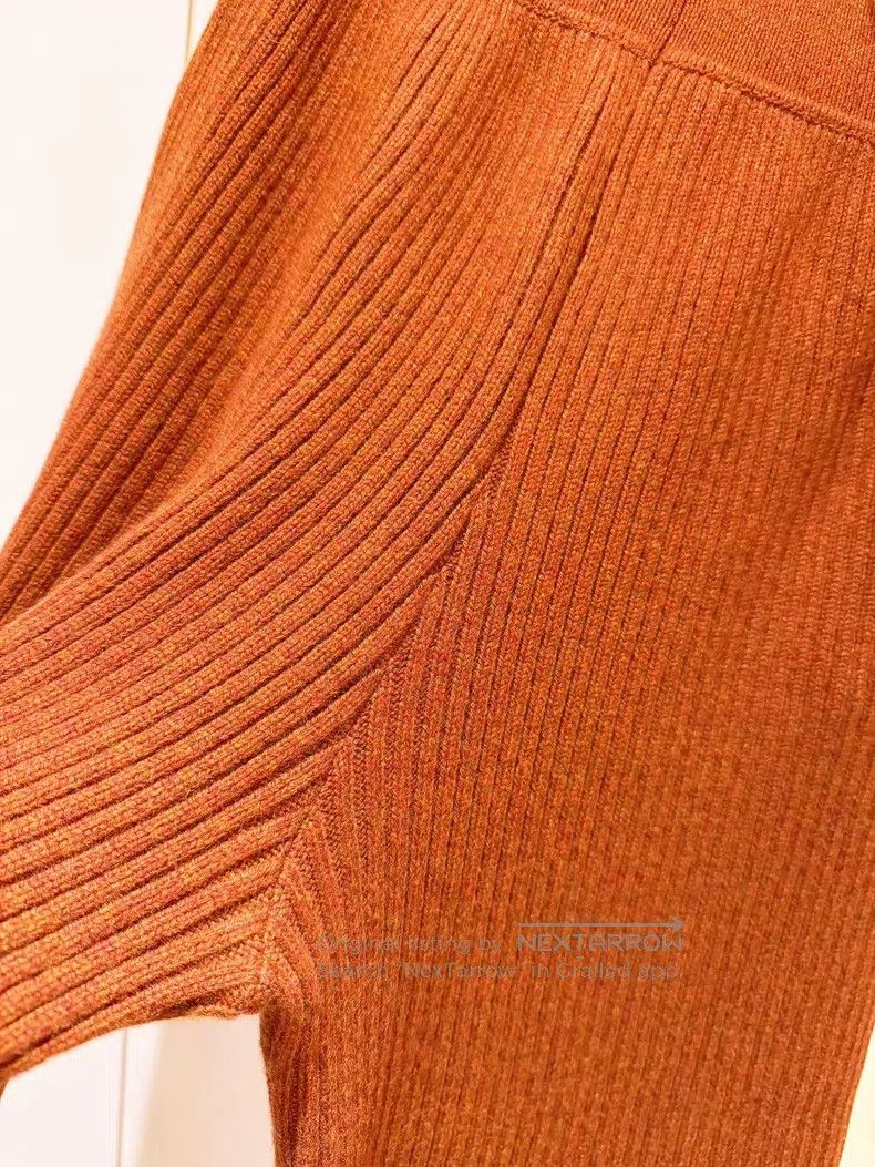 Loro Piana Loro Piana Pumpkin Orange Baby Cashmere Wide Leg Knit Trou Size 24" / US 00 / IT 34 - 5 Thumbnail