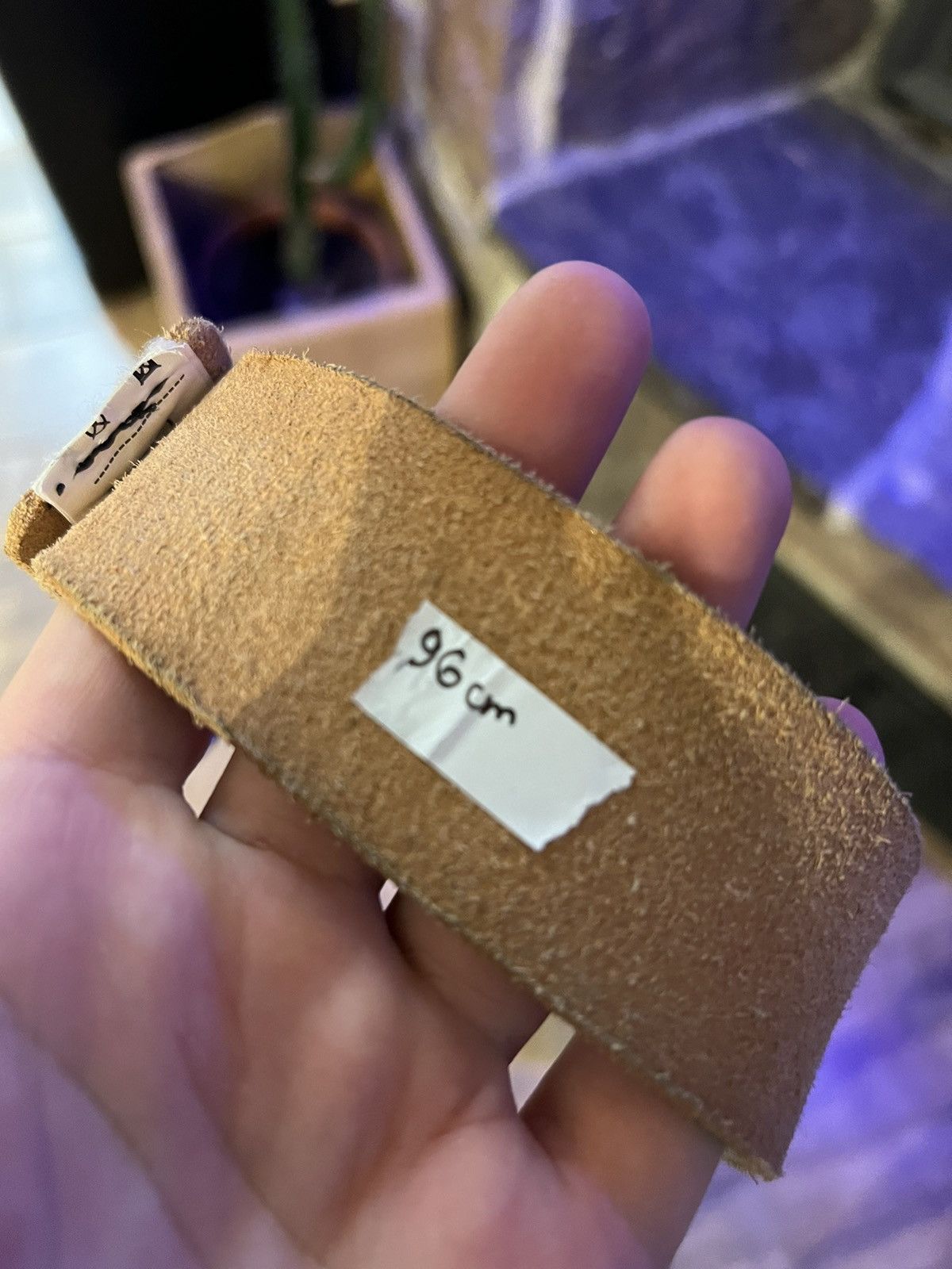 Leather × Vintage Leather belt - butterfly , 85 cm vintage Size ONE SIZE - 4 Thumbnail