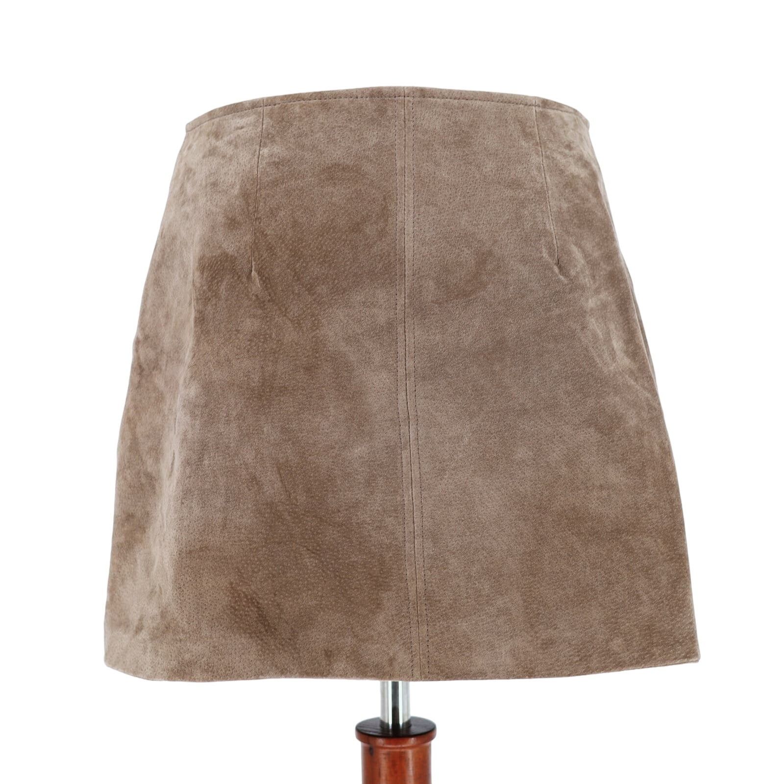 BLANKNYC BLANK NYC Women Tan Suede Leather Moto Mini Skirt Size 28 Size 28" / US 6 / IT 42 - 3 Thumbnail