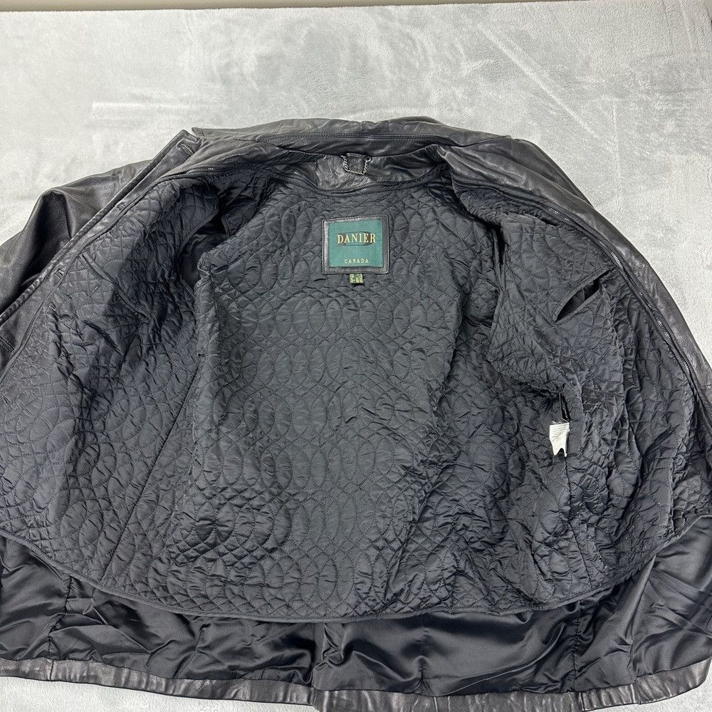 Danier Danier Genuine Black Leather Jacket Men's Size Large/ 20-22 Size US L / EU 52-54 / 3 - 3 Thumbnail