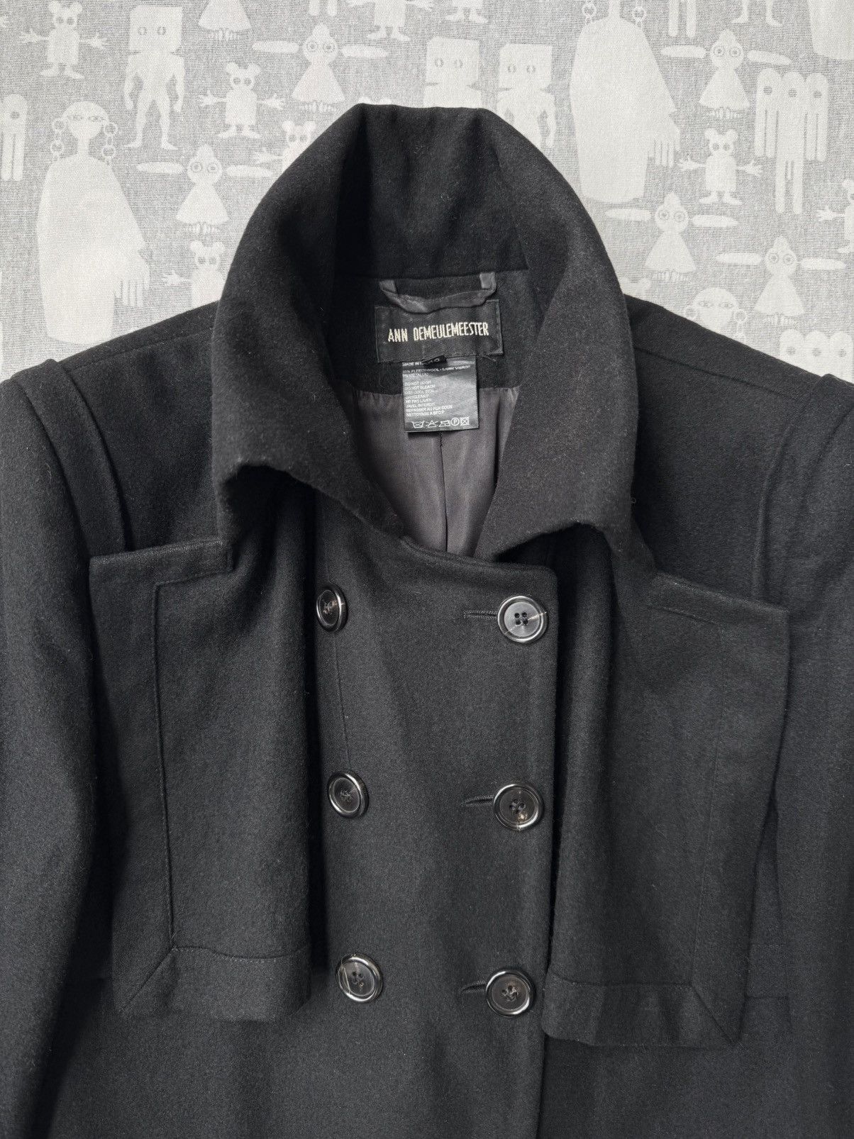 Ann Demeulemeester Ann Demeulemeester AW03 Double Breasted Wool Frock Coat Size S / US 4 / IT 40 - 2 Thumbnail