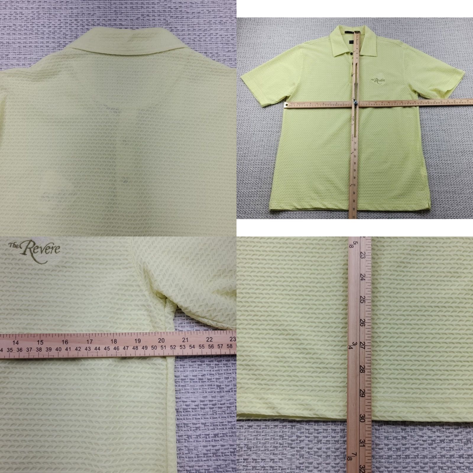 Vintage VINTAGE? No. Tiger Woods Collection Polo Shirt Mens M Textured Snap Up Yellow Size US M / EU 48-50 / 2 - 8 Thumbnail