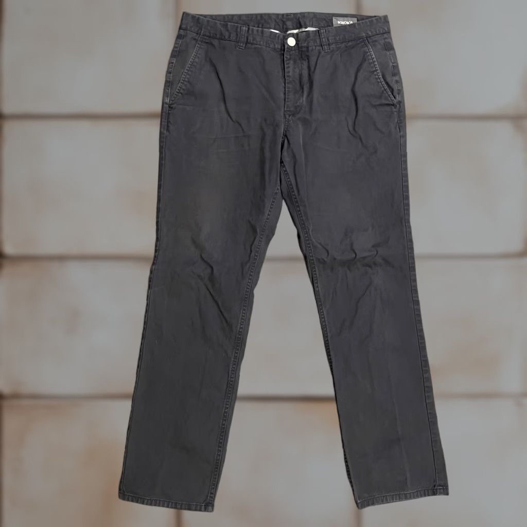 Bonobos BONOBOS Pants Chino Slim Straight Mens 36x32 Navy Blue 100% Cotton Flat Front Pockets Front Zip Size US 36 / EU 52 - 1 Thumbnail