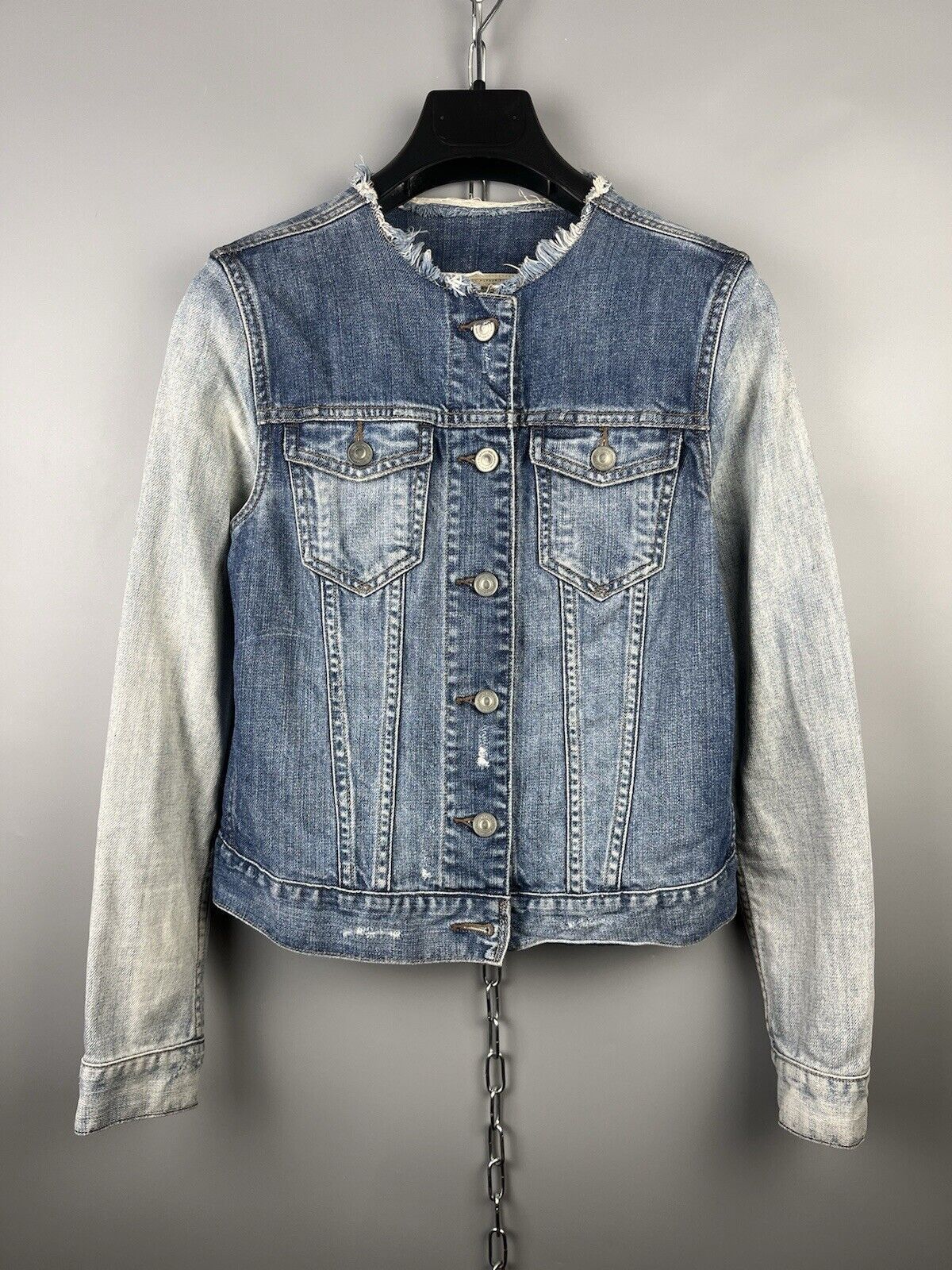 Allsaints Allsaints Womens Aya Denim Casual Jacket Size S / US 4 / IT 40 - 1 Thumbnail
