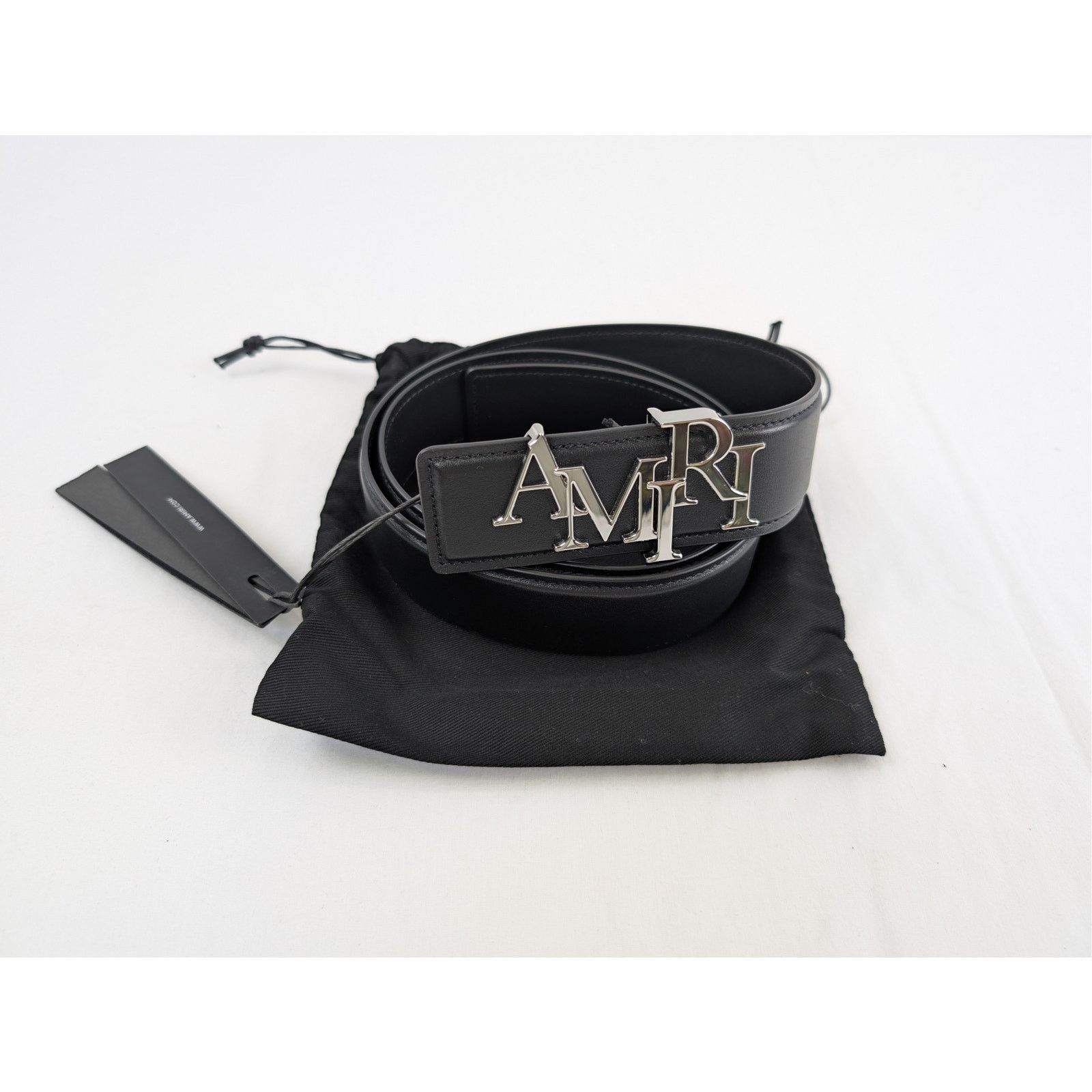 Amiri o1rshd1 Size: 85cm / 4cm Amiri Staggered Belt in Black Size 34 - 17 Thumbnail