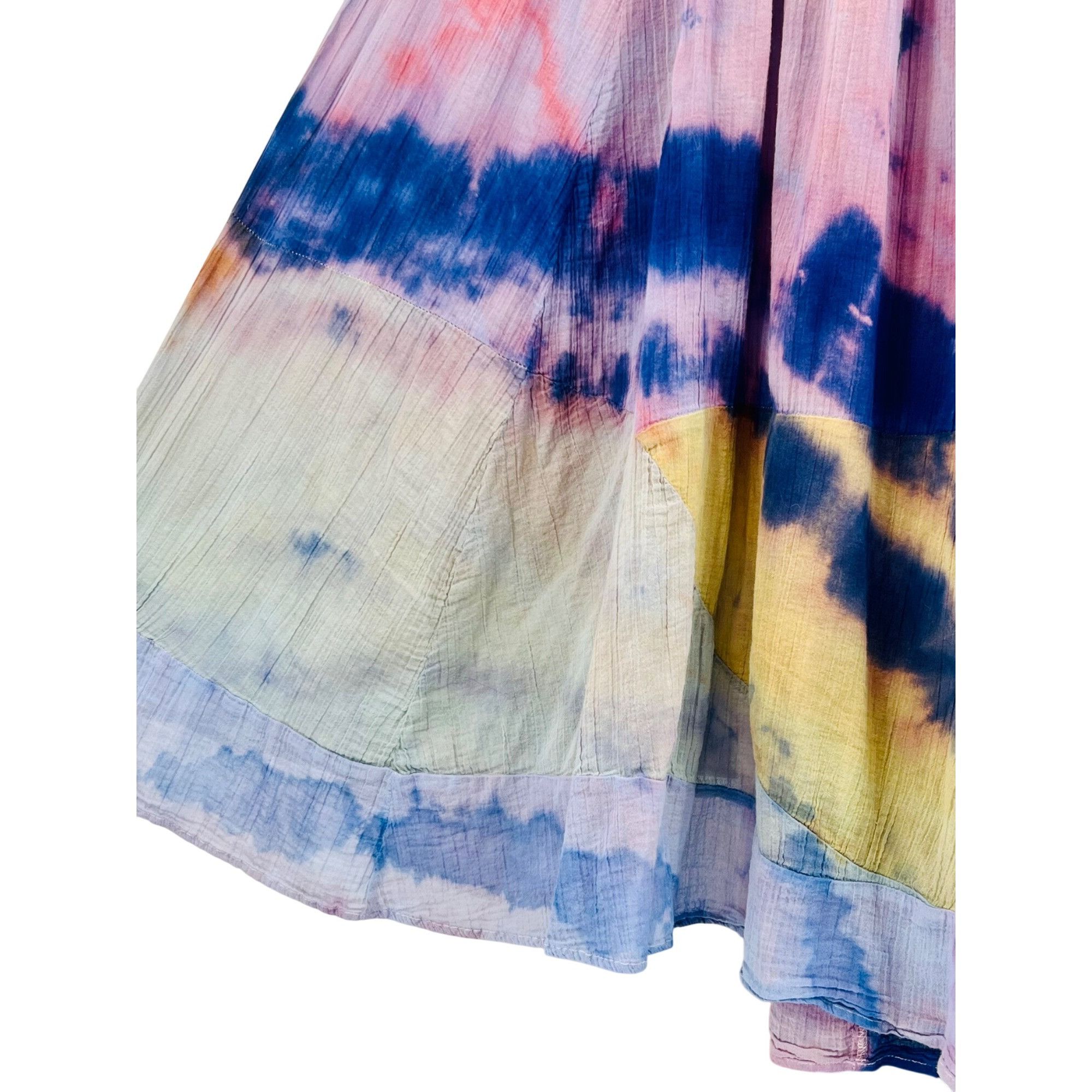 Free People RARE VTG Free People Tie Dye Gauzy Maxi Skirt M | Boho Luxe Size 30" / US 8 / IT 44 - 5 Thumbnail