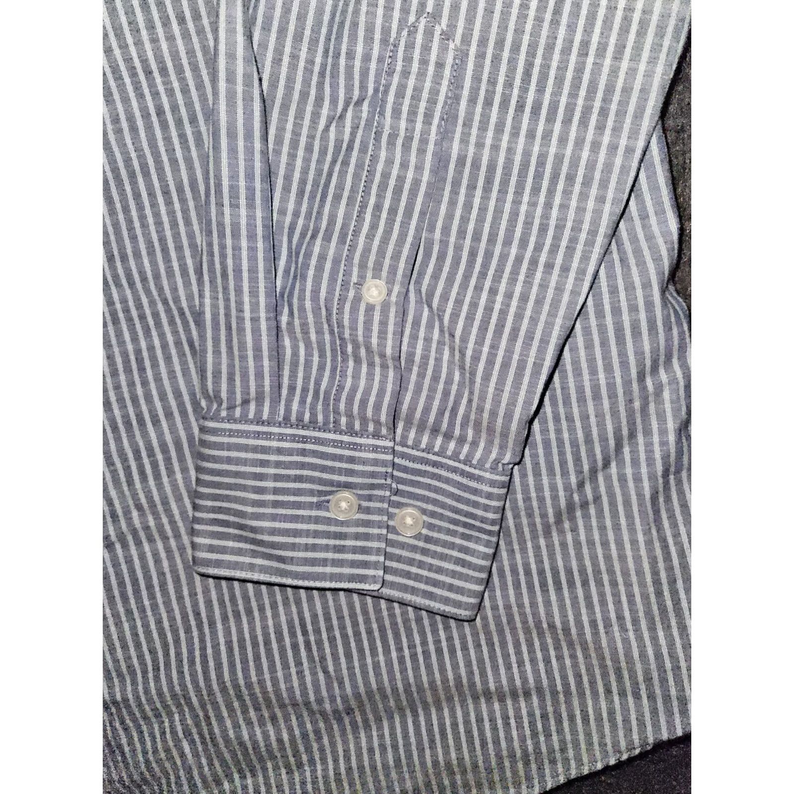 Vintage Fairlane & Sons Button-Up Shirt Men XLT Blue Striped Long Sleeve Casual Workwear Regular Big & Tall Size US XL / EU 56 / 4 - 6 Thumbnail