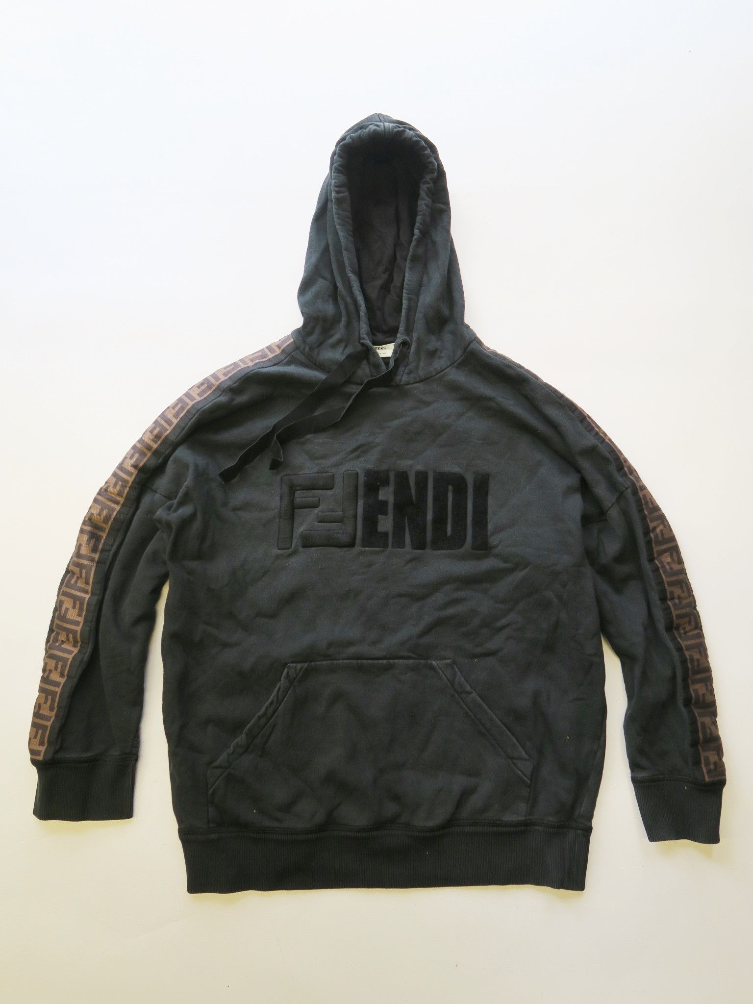 image of Fendi S/m Hoody Oversize in Black, Men's (Size Small)