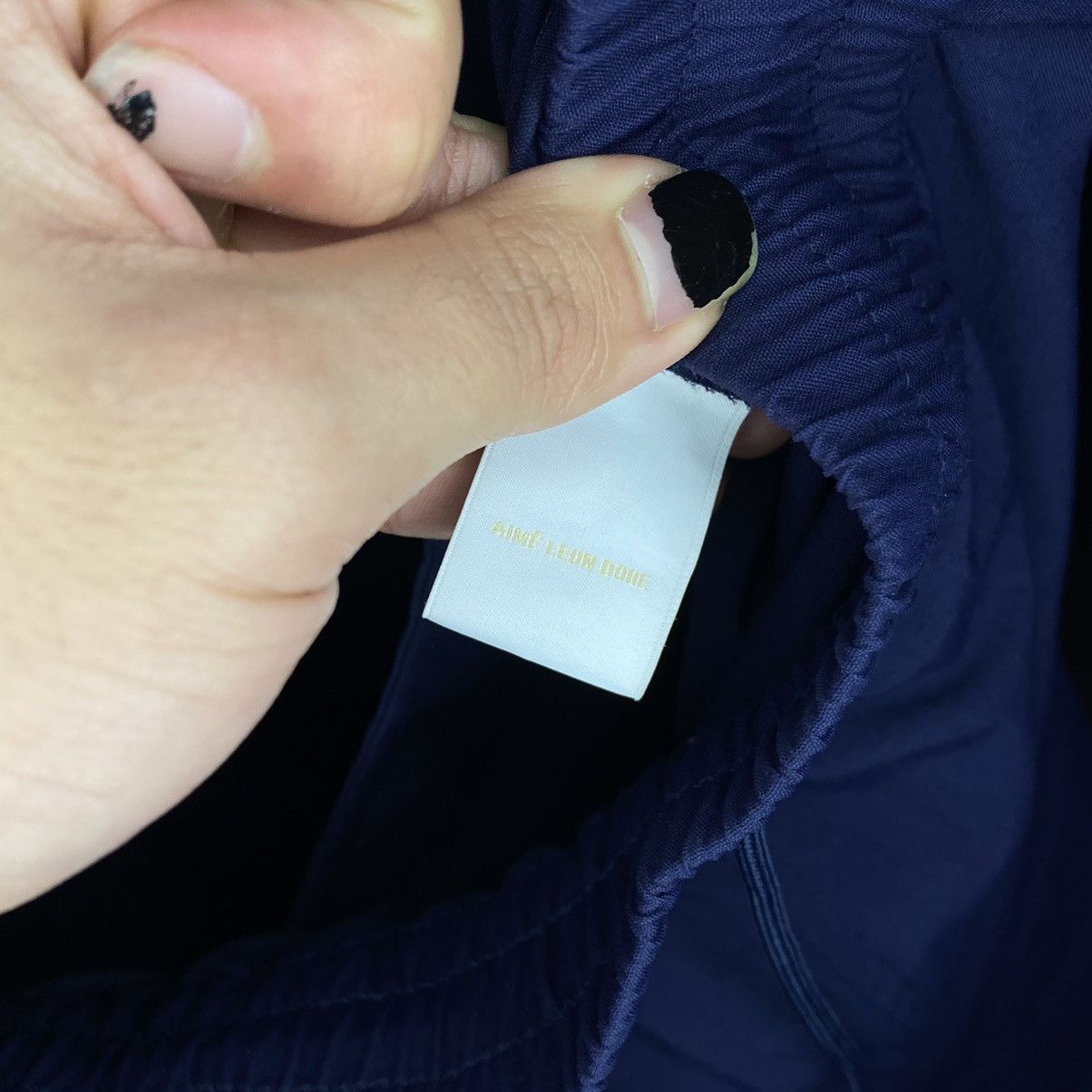 Aime Leon Dore Aime Leon Dore Navy Core Nylon Athletic Track Pants Size US 28 / EU 44 - 4 Thumbnail