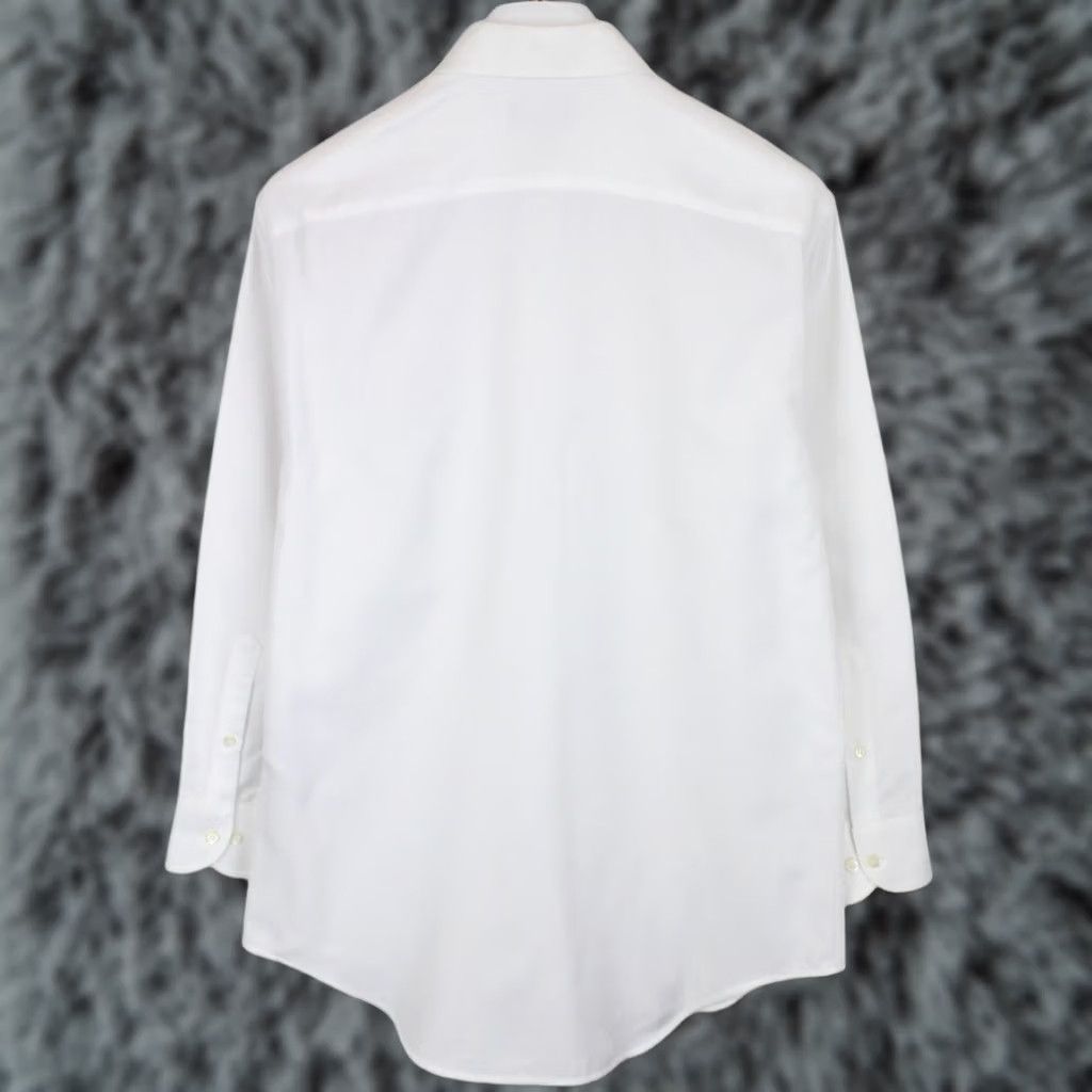 Emporio Armani EMPORIO ARMANI Shirt Women's EU 40 White Button-Up Collared Spread Collar Cotton Long Sleeve Casual Everyday Mens Womens Girls Boys Size S / US 4 / IT 40 - 1 Thumbnail