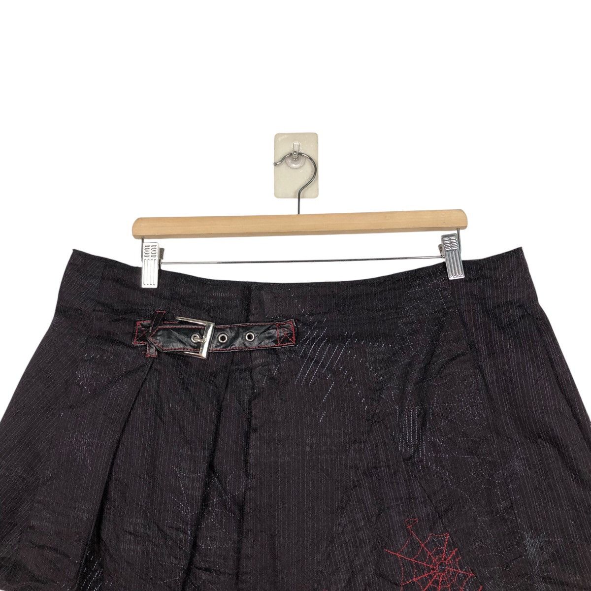 Hysteric Glamour 📌Vintage Mini Skirt Bondage Parachute Biker Design Size 38" / US 16 / IT 52 - 5 Thumbnail