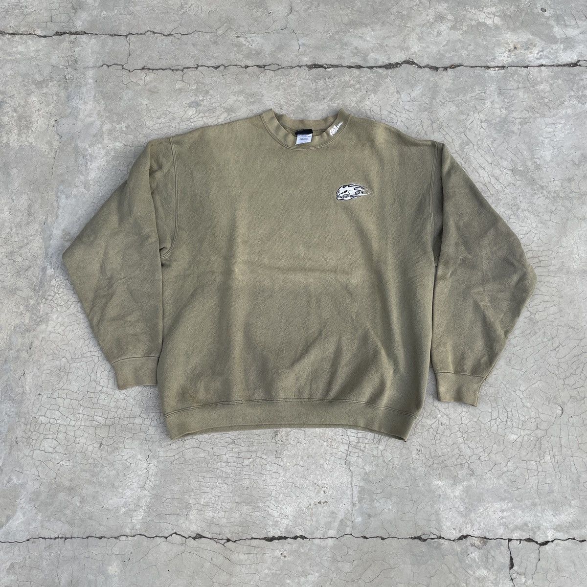 image of No Fear Crewneck in Olive, Men's (Size XL)