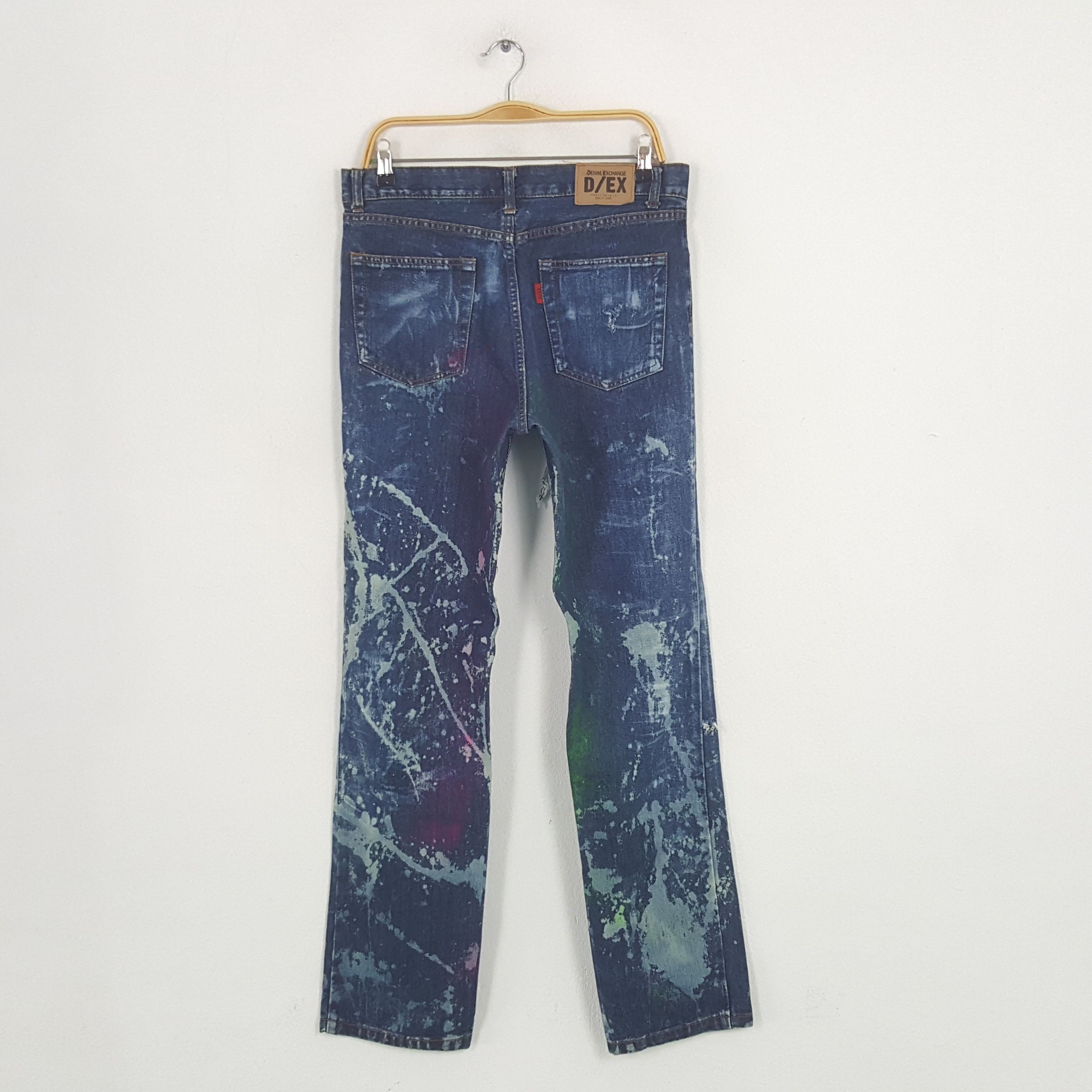 Japanese Brand × Vintage Vintage Denim Exchange Japanese Distressed Paint Art Jeans Size US 32 / EU 48 - 4 Thumbnail